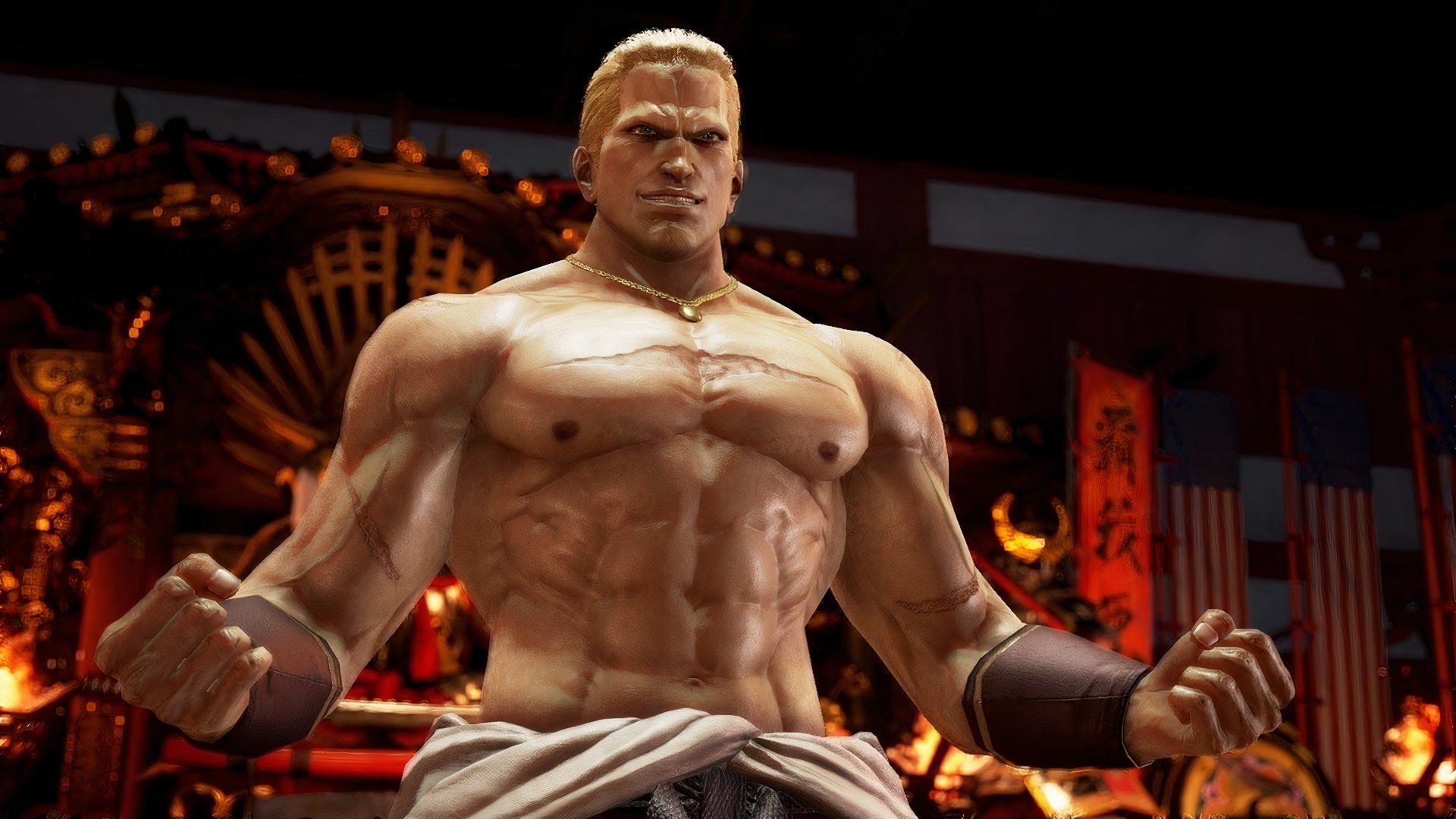 Gäss Howard står i sin dojo i Tekken 7.