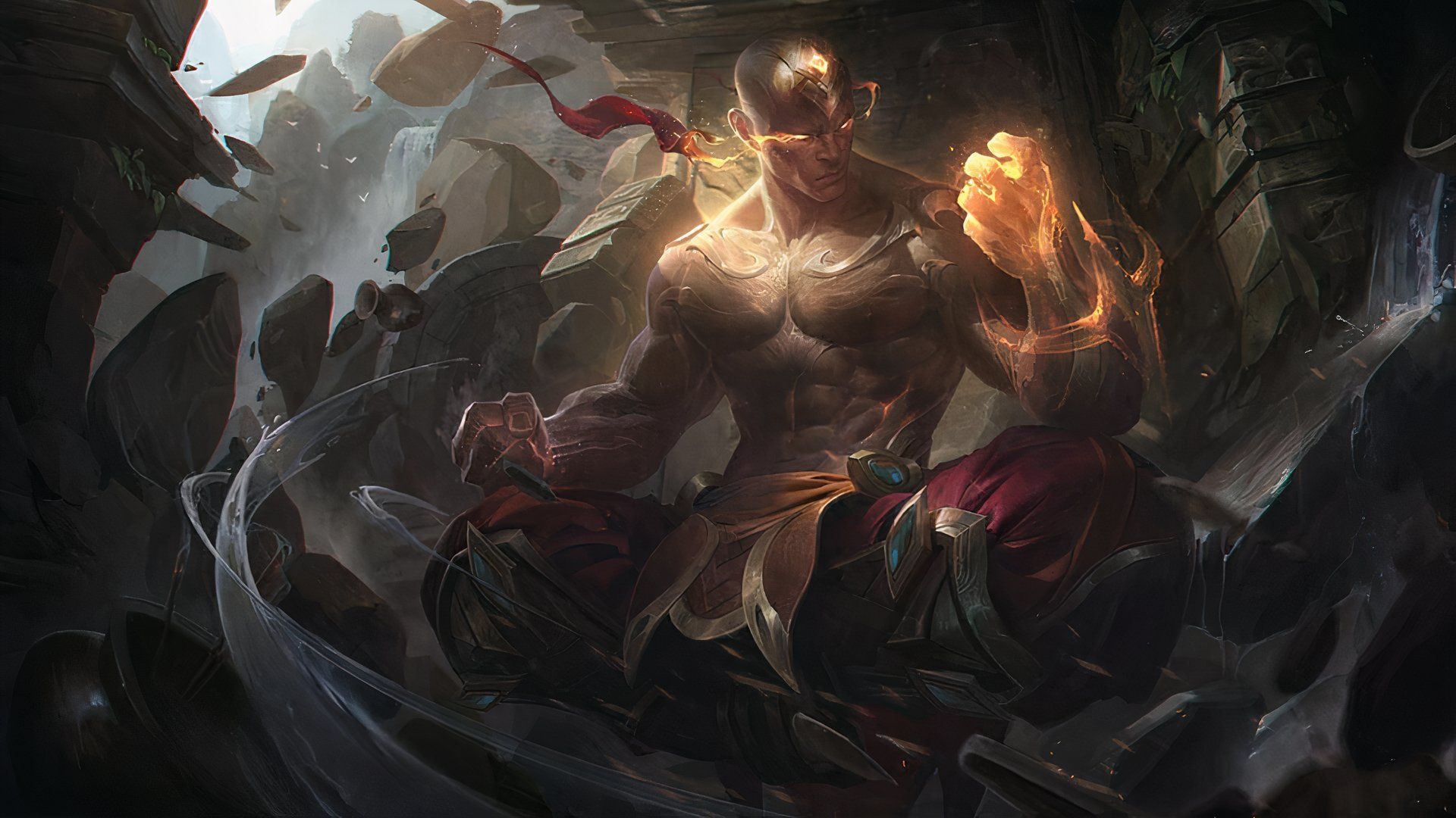 God Fist Lee Sin official splash art.