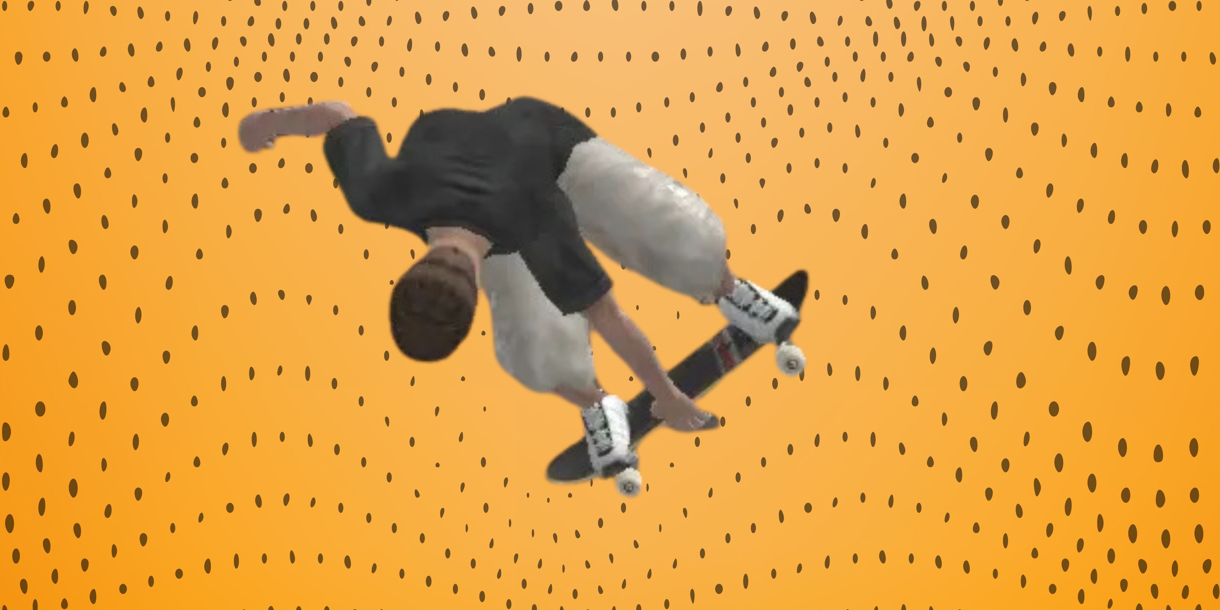 Indy Grab in THPS4 on orange background