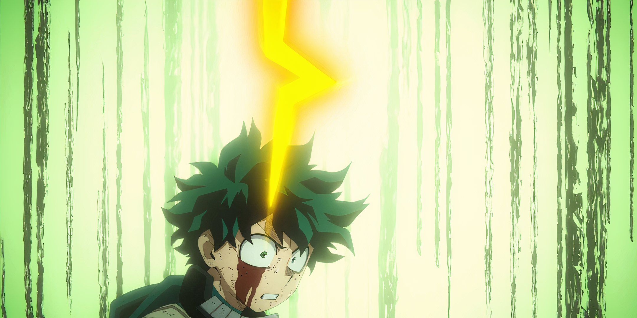 Izuko Miduria or Deco with a yellow marker on my hero academia because of a danger of danger.