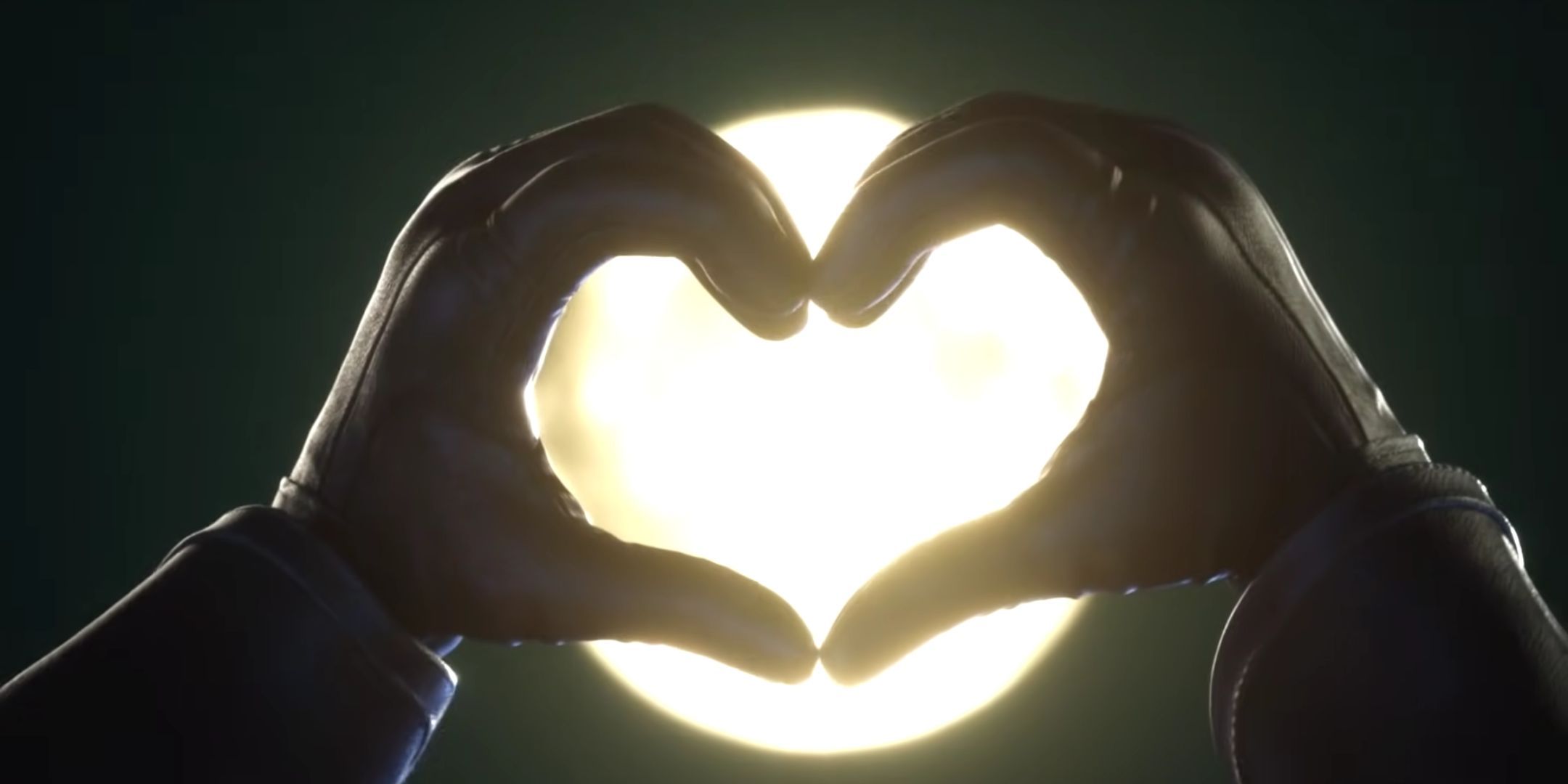 The Master of Masters doing a heart sign around the moon in Kingdom Hearts 3.