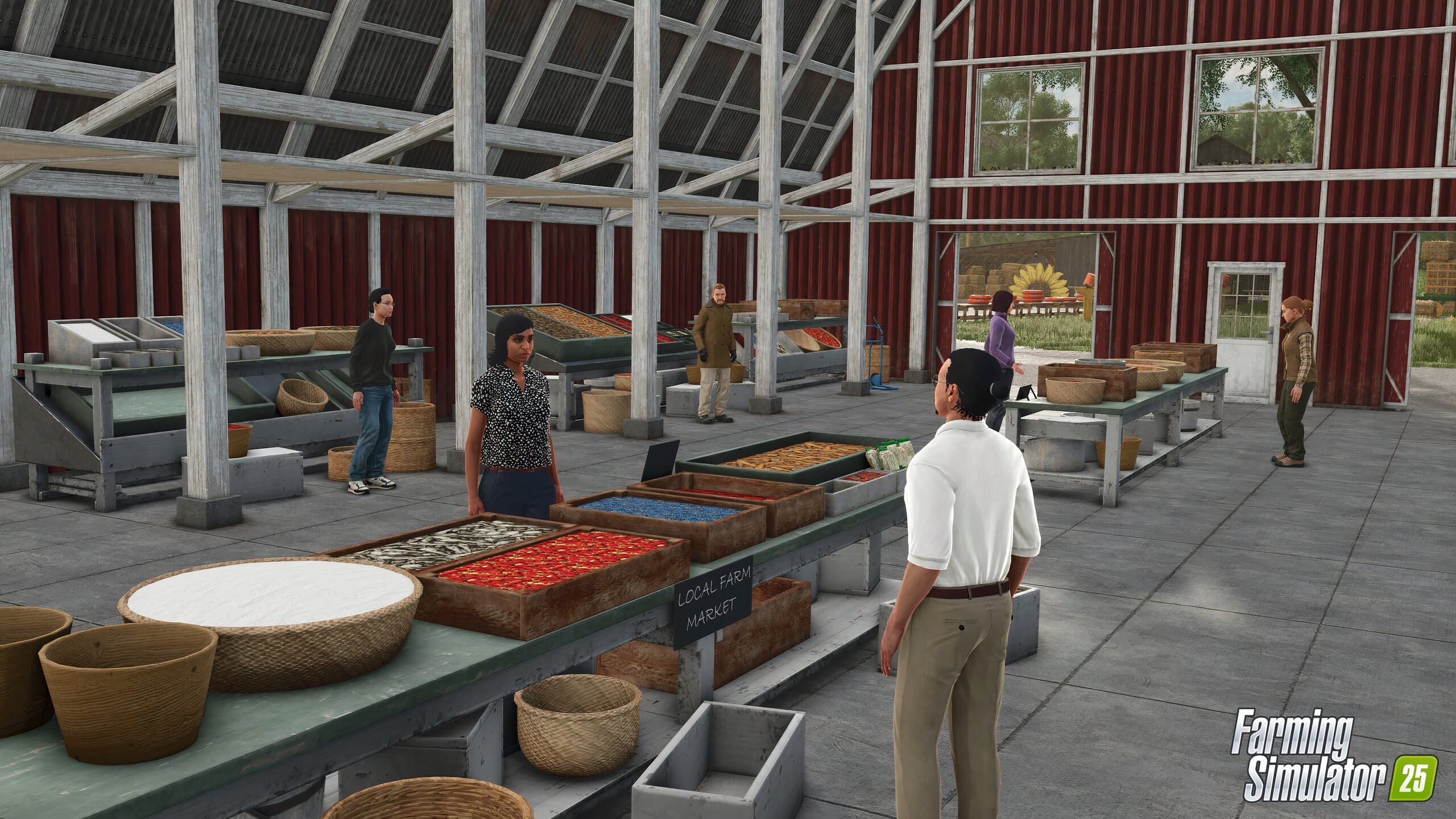 Local farm market in Farming Simulator 25.