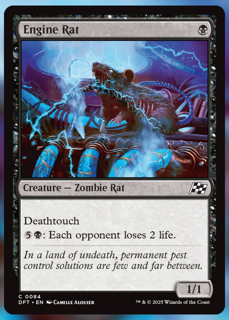 Magic The Gathering Engine Rat Card.