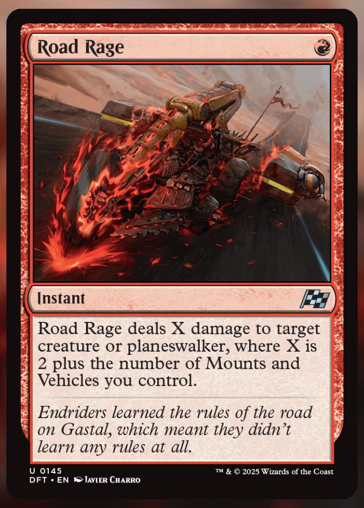 Magic The Gathering Road Rage Card.