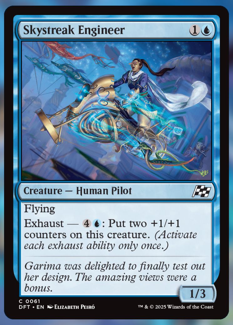 Magic The Gathering Skystreak Engineer Card.