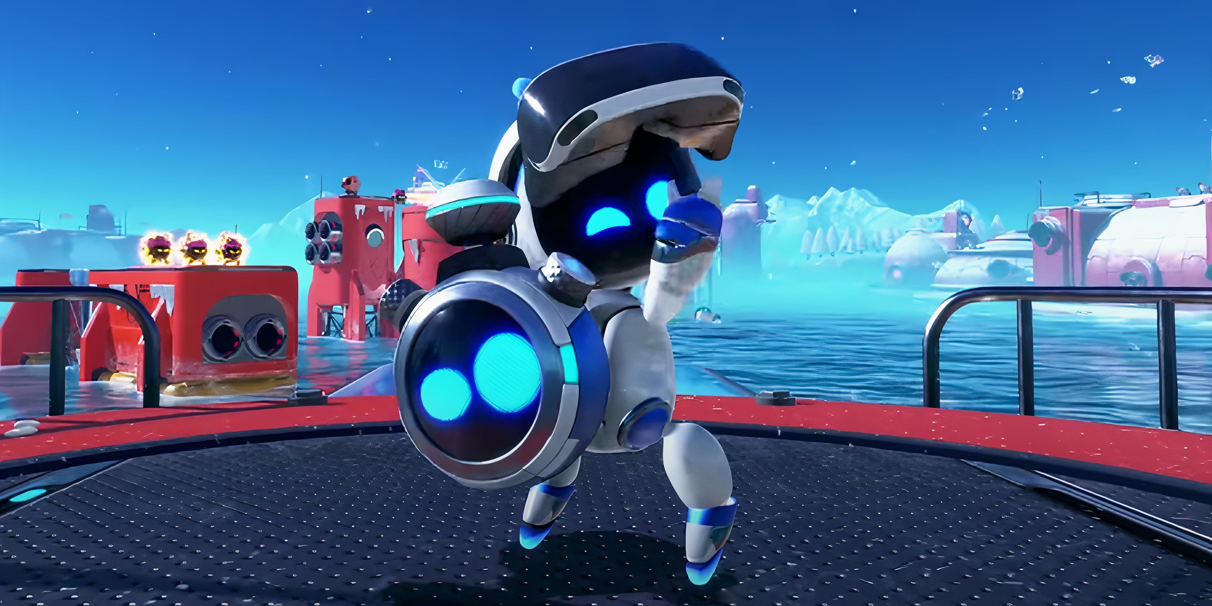 astro bot using a ps vr headset.