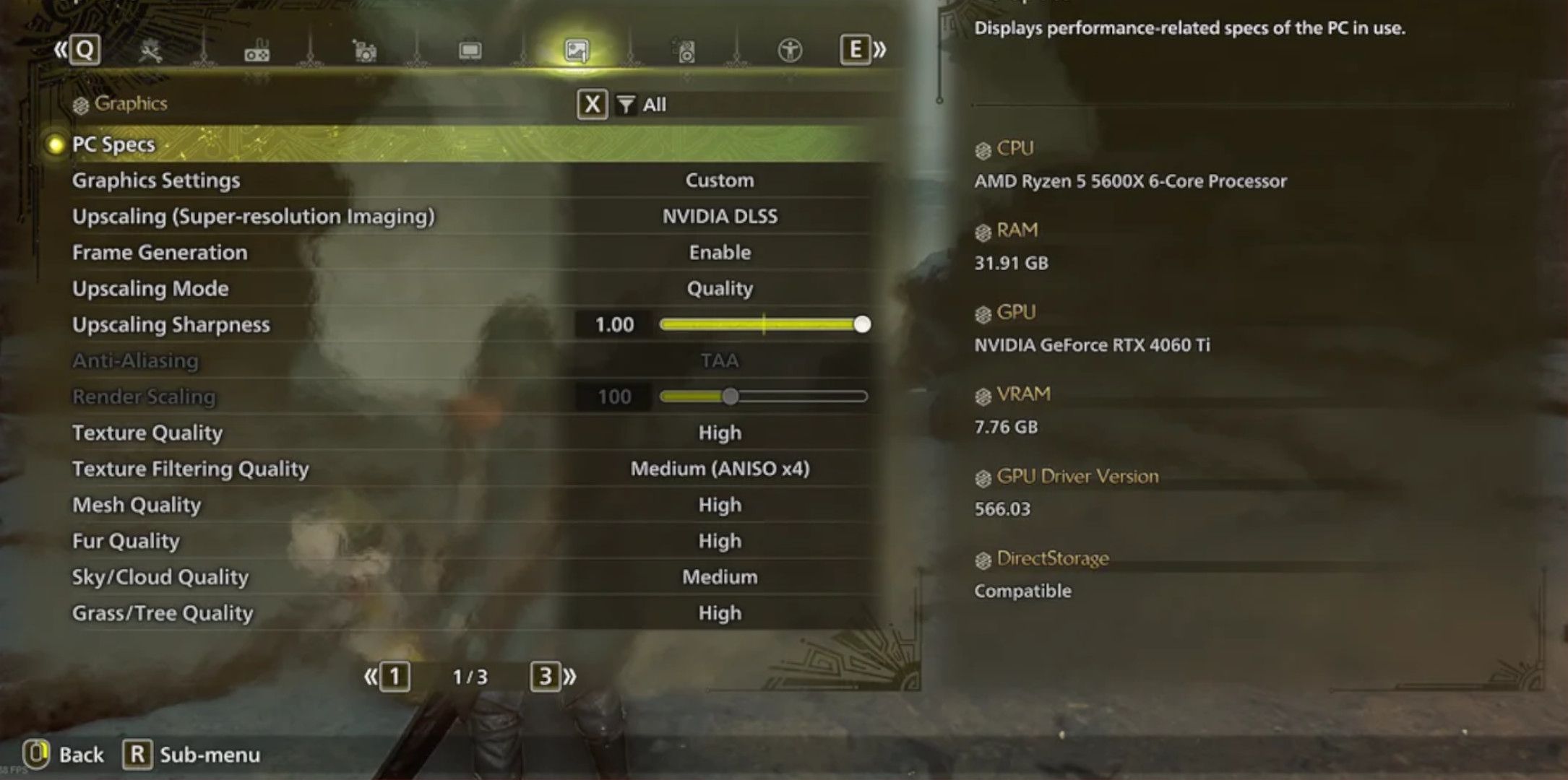 monster hunter wilds settings