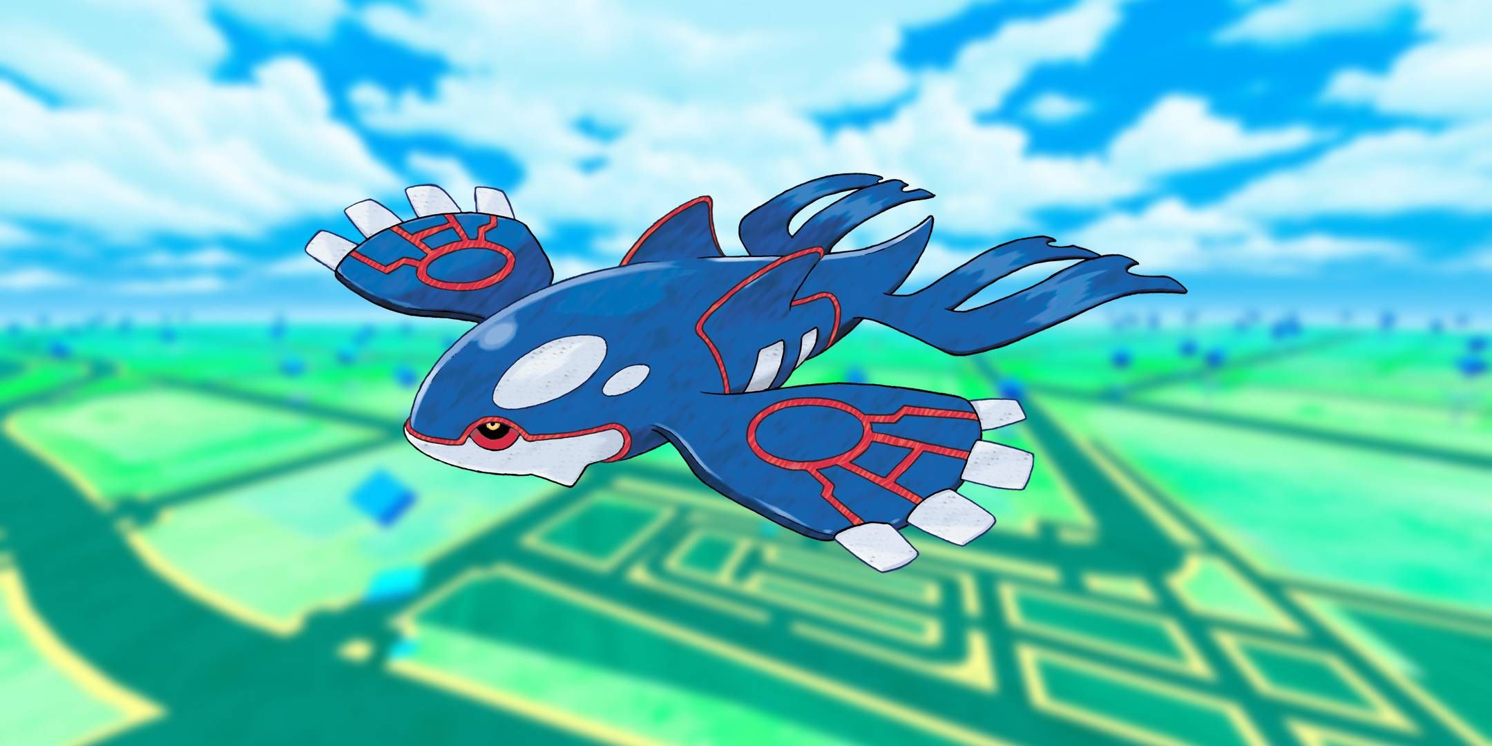 Official artwork of Kyogre from Pokmeon Go.