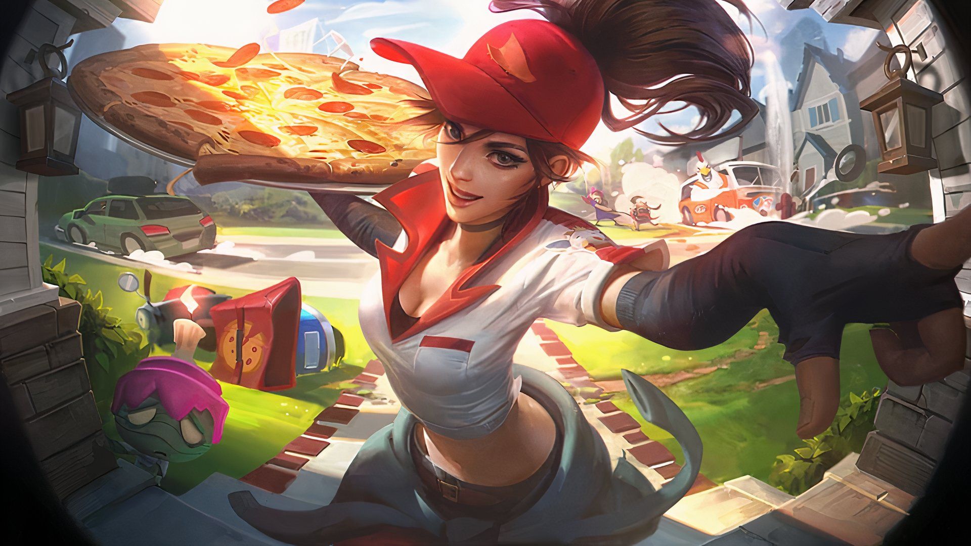 Pizza Delivery Sivir official splash art.