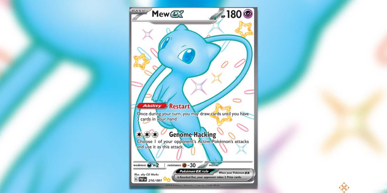 216 091 pokemon card - Mew ex - 216/091 - Shiny Full Art - Ultra Rare the trusted official grading guarantees its condition Mew ex Paldean Fates 216/091