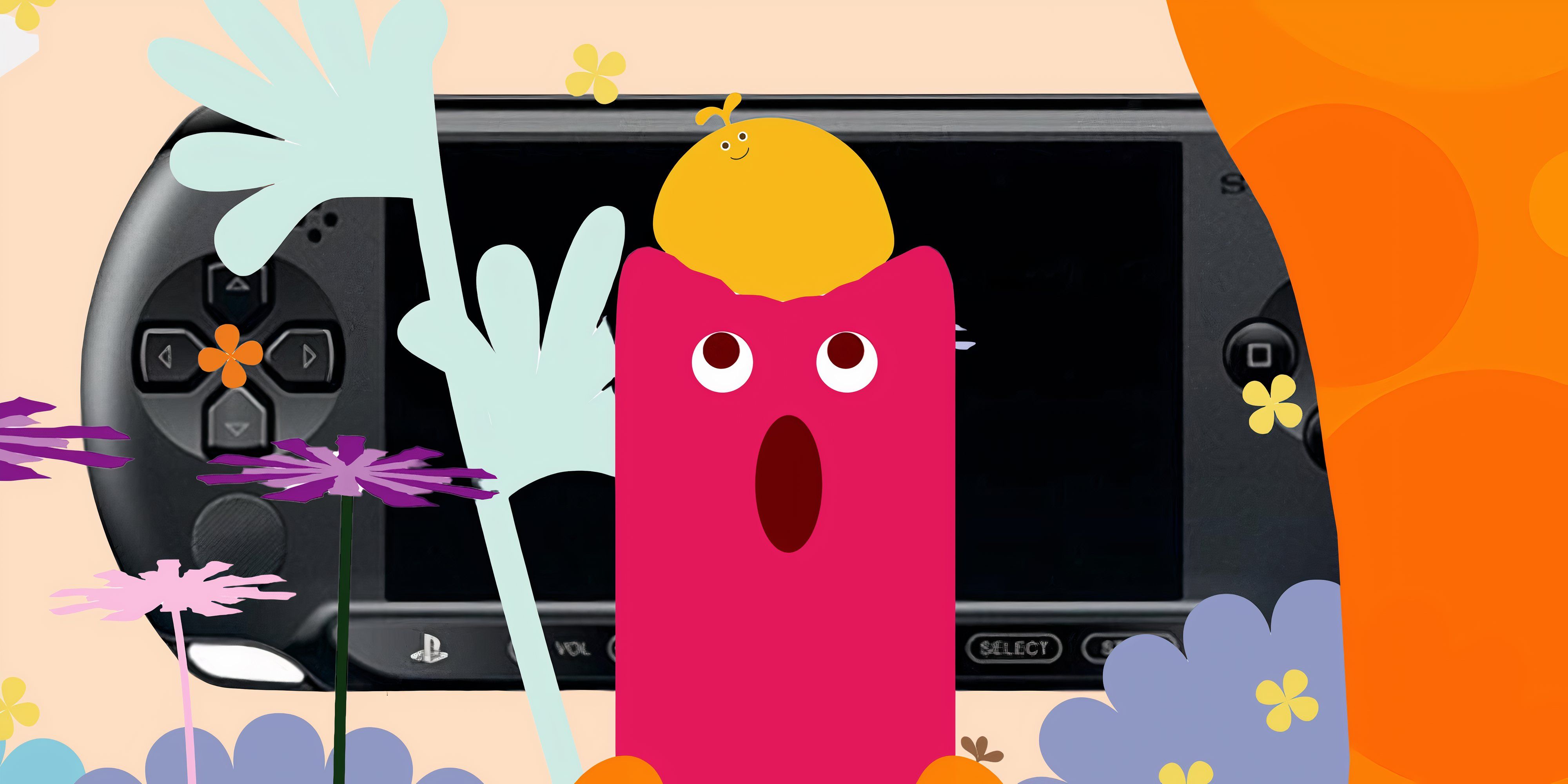 PSP behind LocoRoco