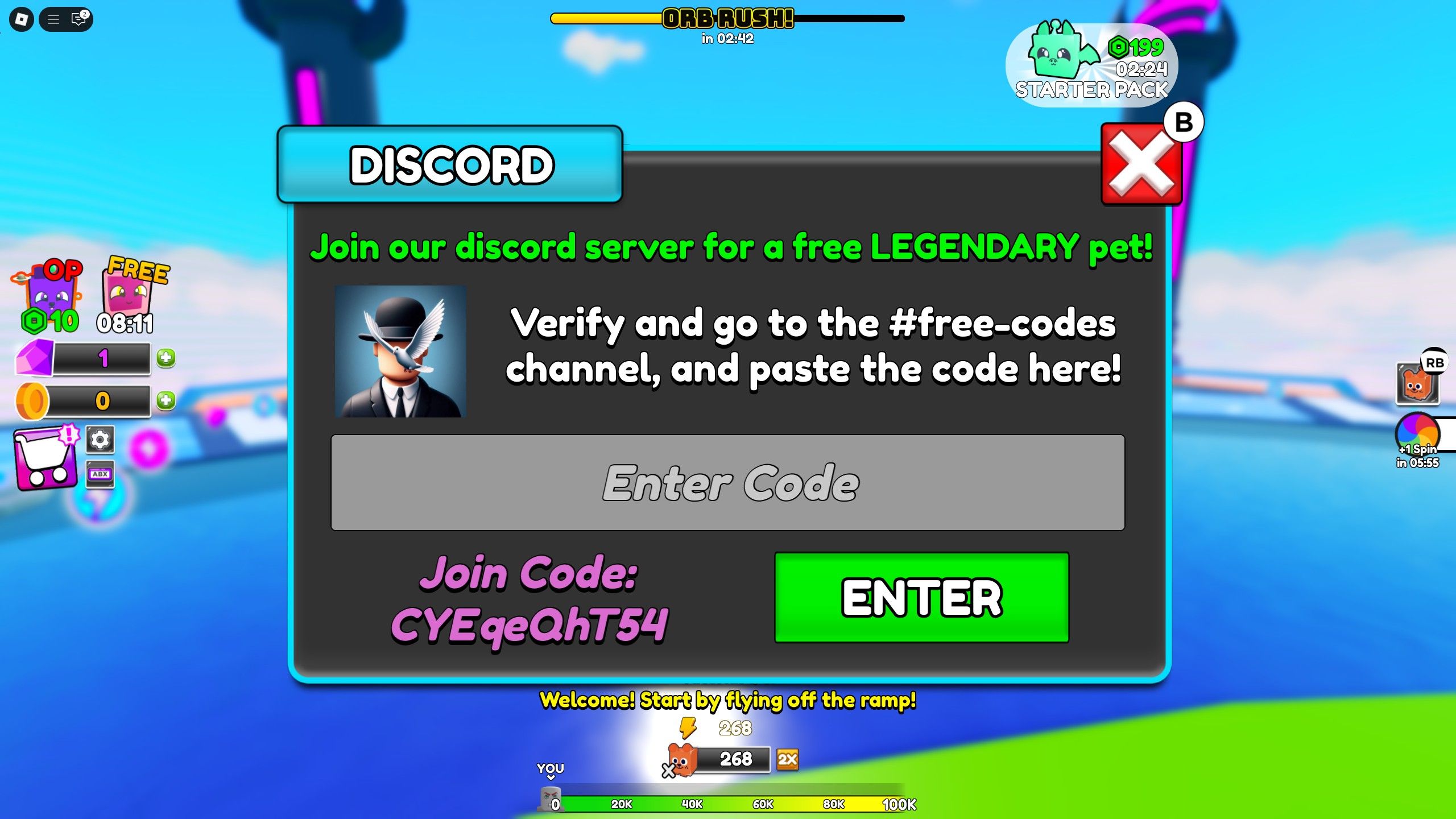 the codes box in Superhero Simulator on Roblox
