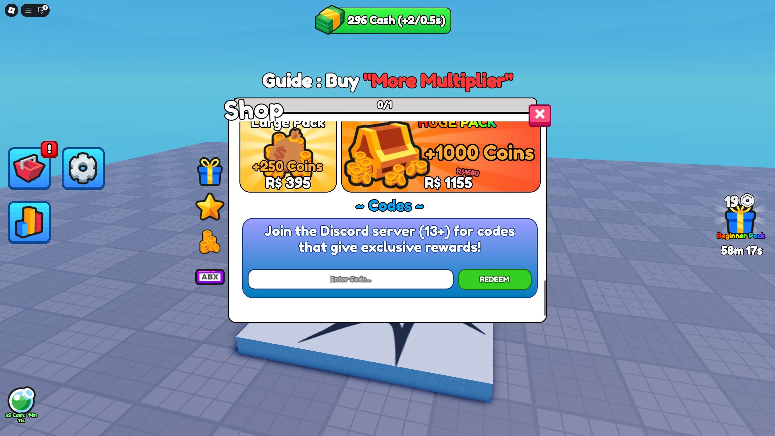 Upgrade incremental codes roblox