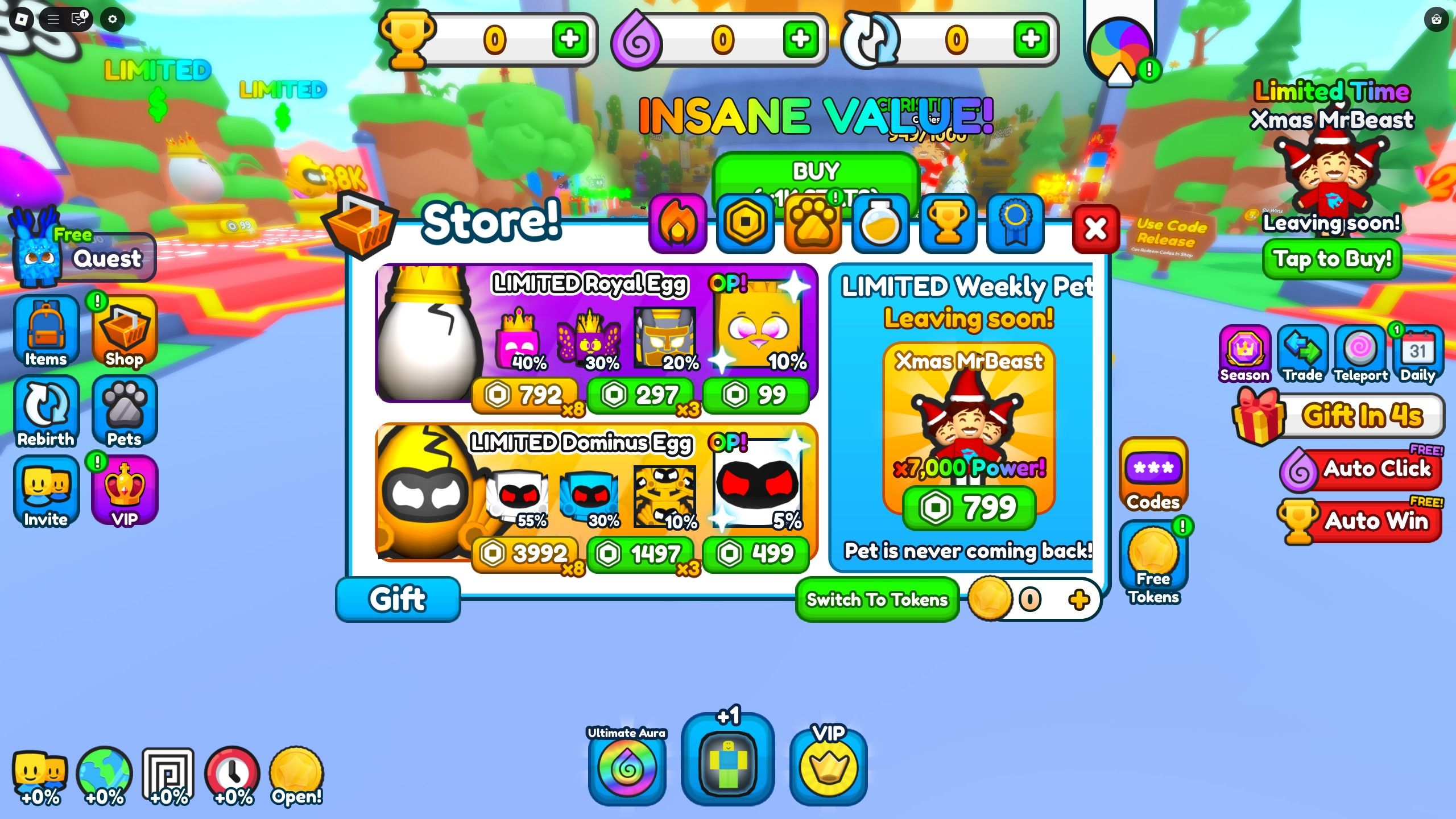 the shop in Obtain Aura on Roblox