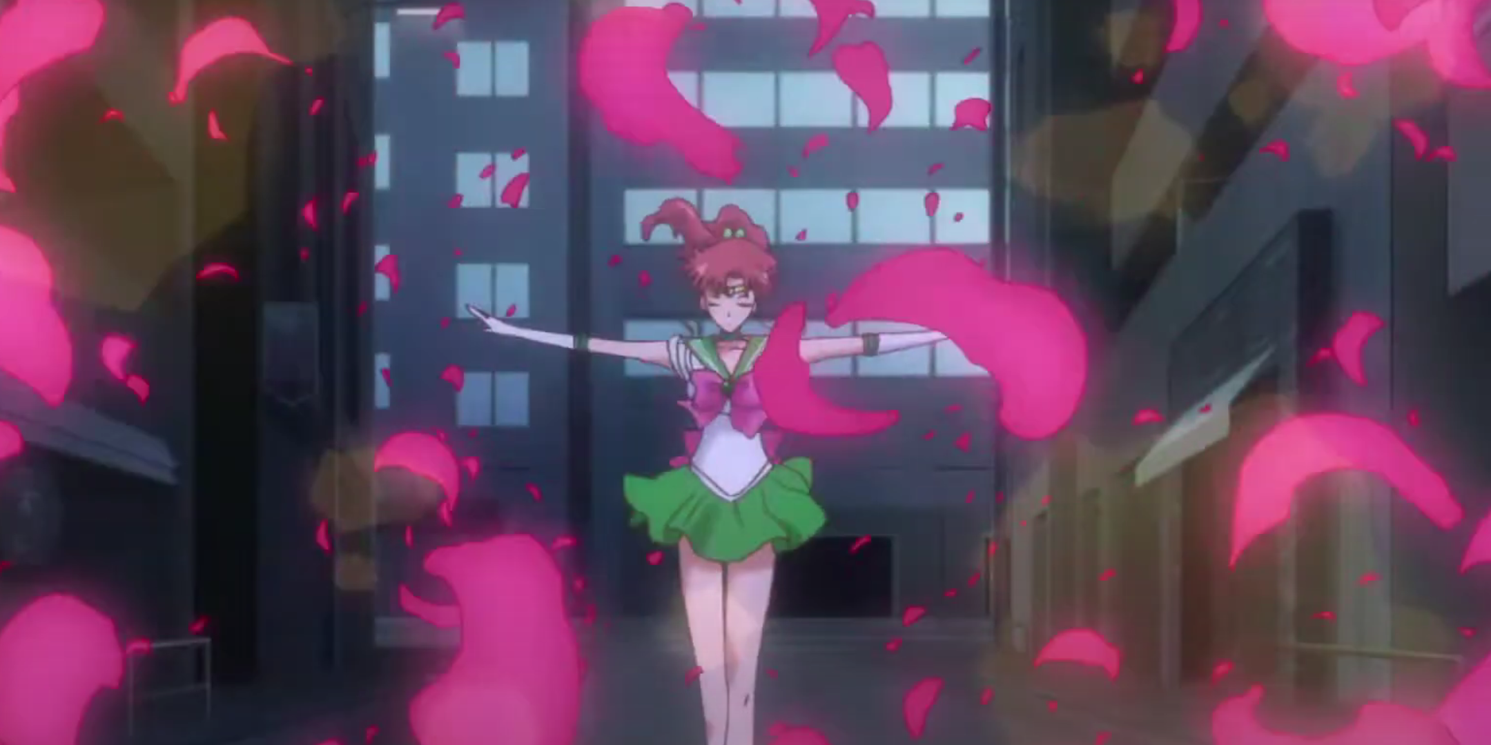 Sailor Jupiter is using Flower Hurricane in Sailor Moon.