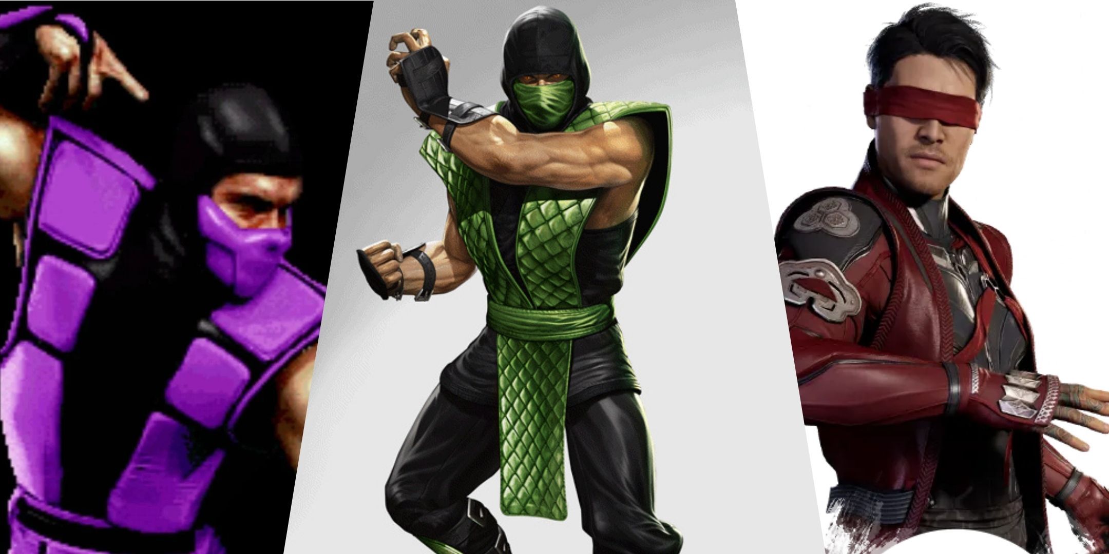Split image of Rain, Reptile, and Kenshi.
