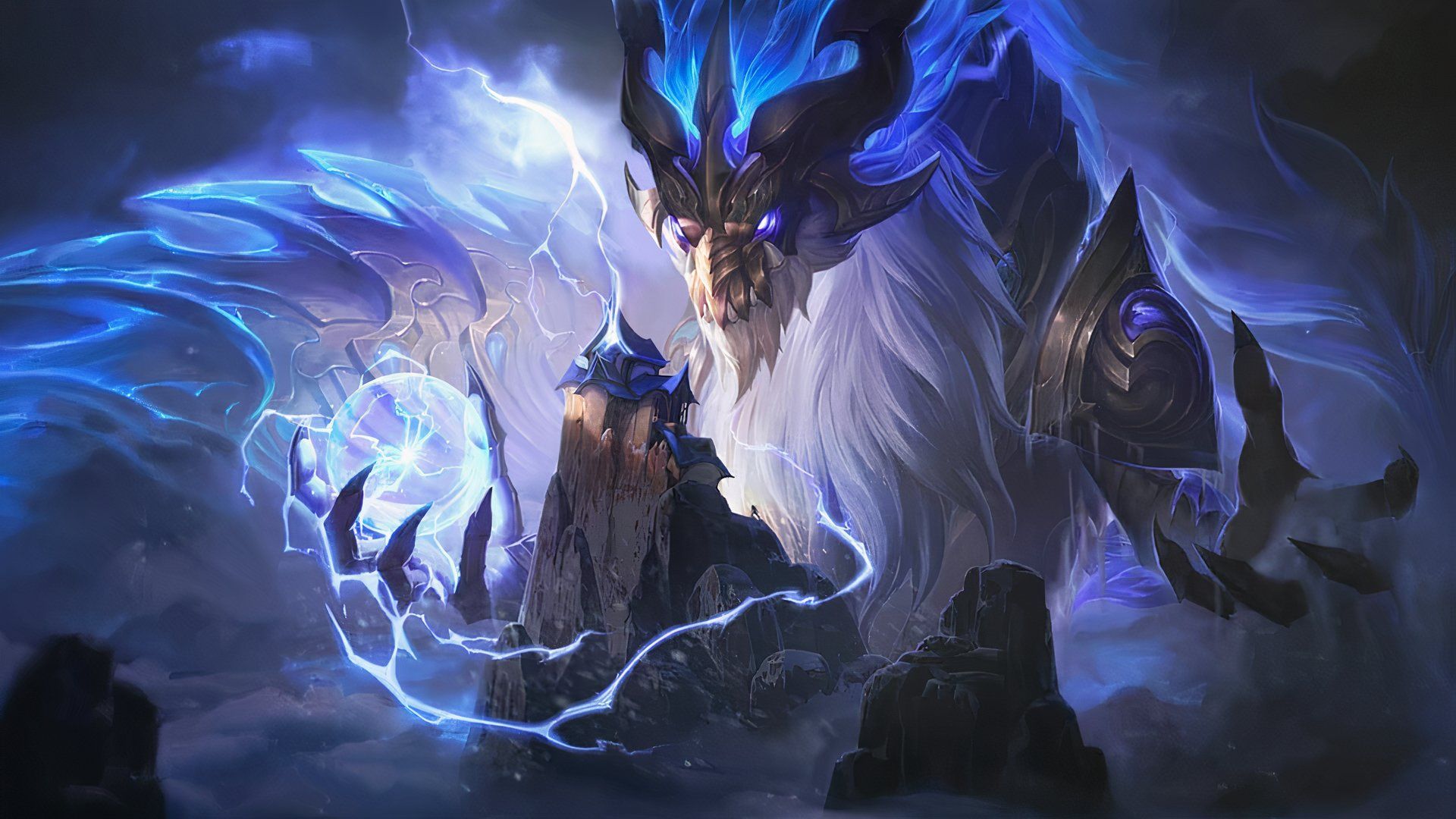 Storm Dragon Aurelion Sol official splash art.