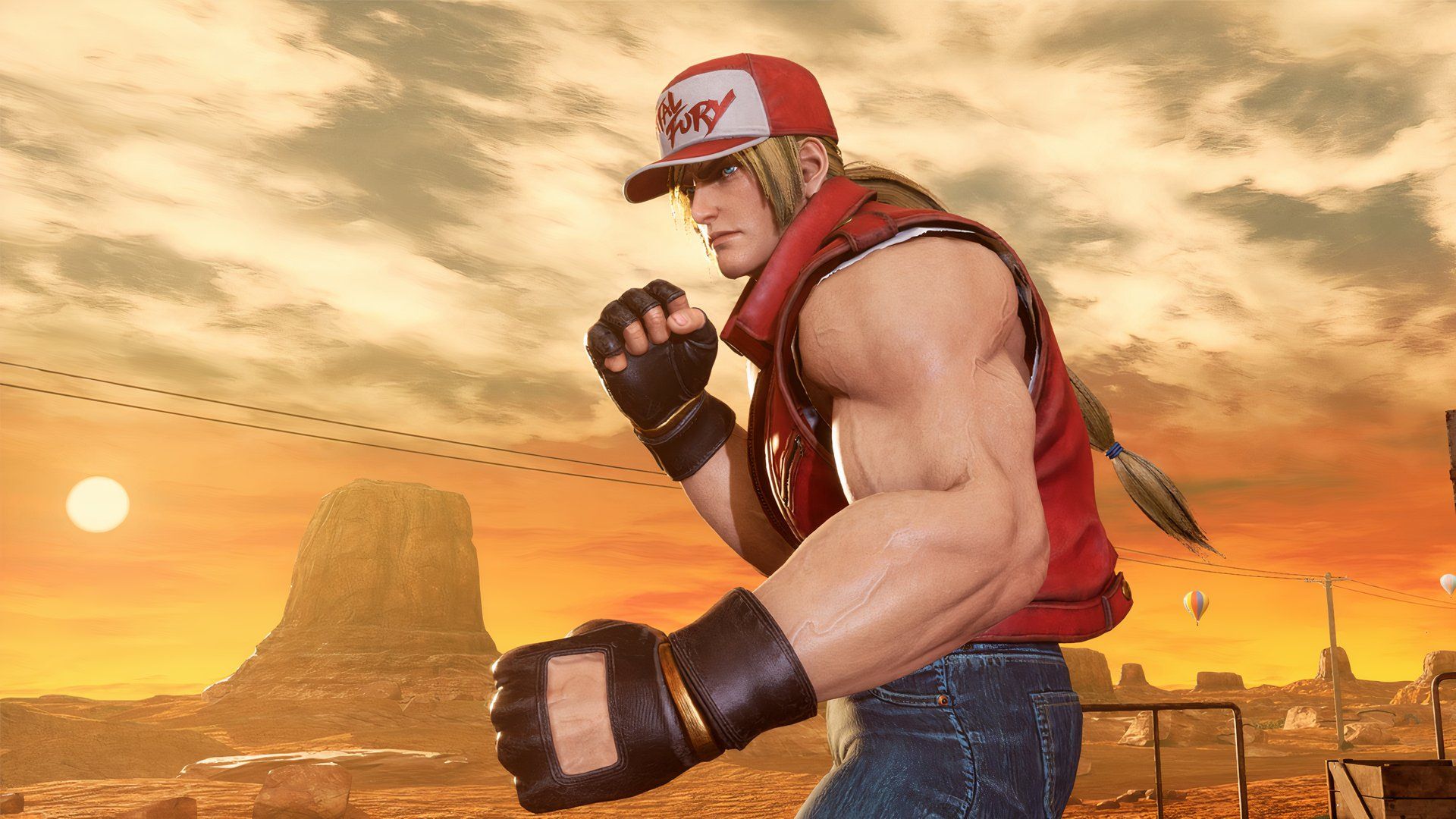 Terry Bogard när han dyker upp i Fighting Ex -lagret.