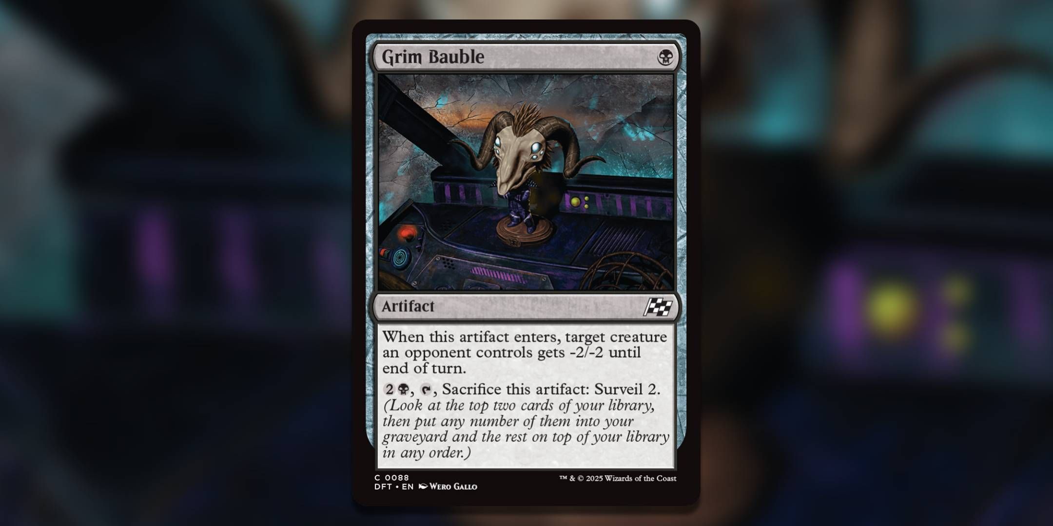 The Magic The Gathering card Grim Bauble by Wero Gallo.