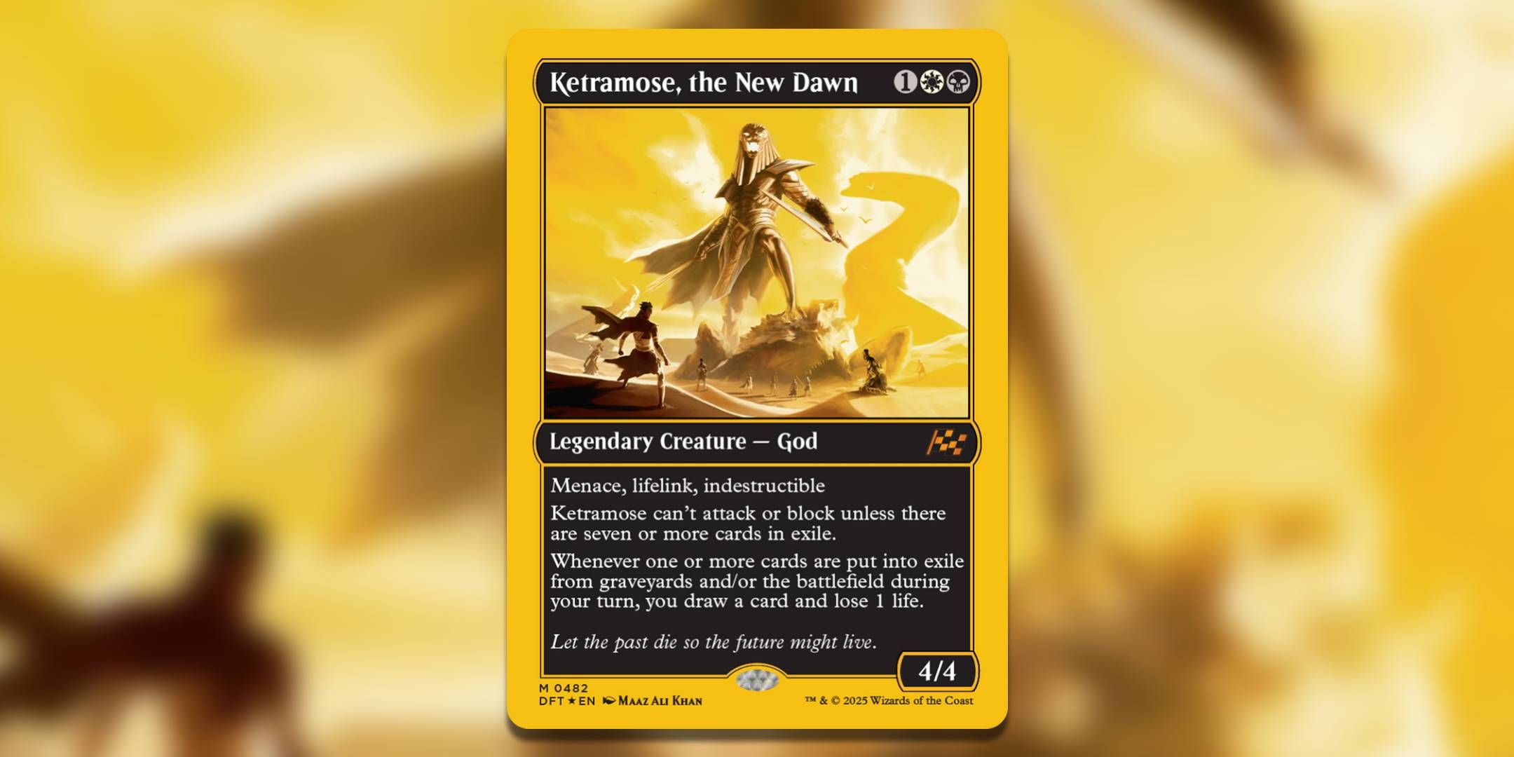 The Magic the Gathering card Ketramose the new Dawn by Maaz Ali Khan.-1