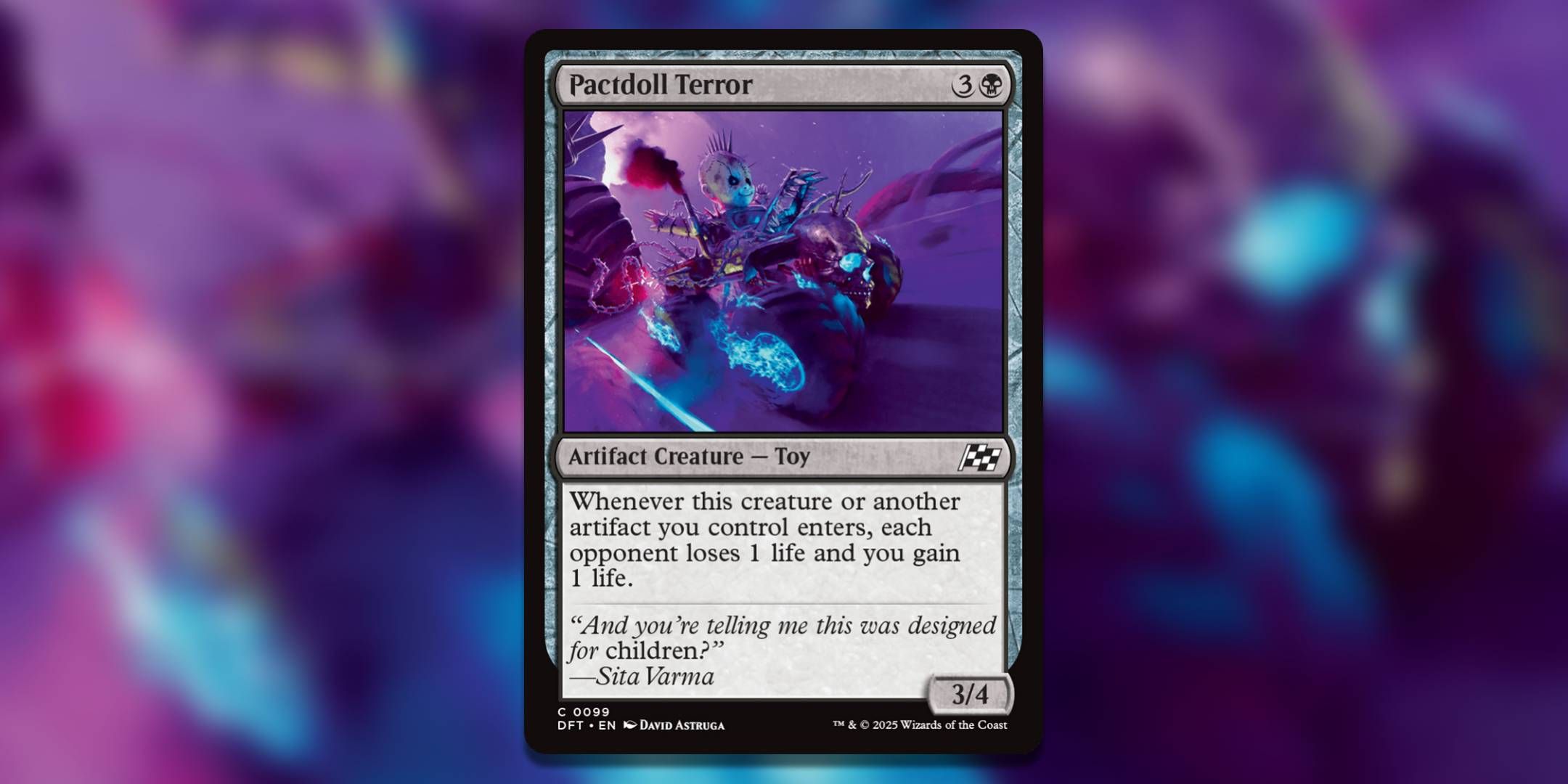 The Magic The Gathering card Pactdoll Terror by David Astruga.