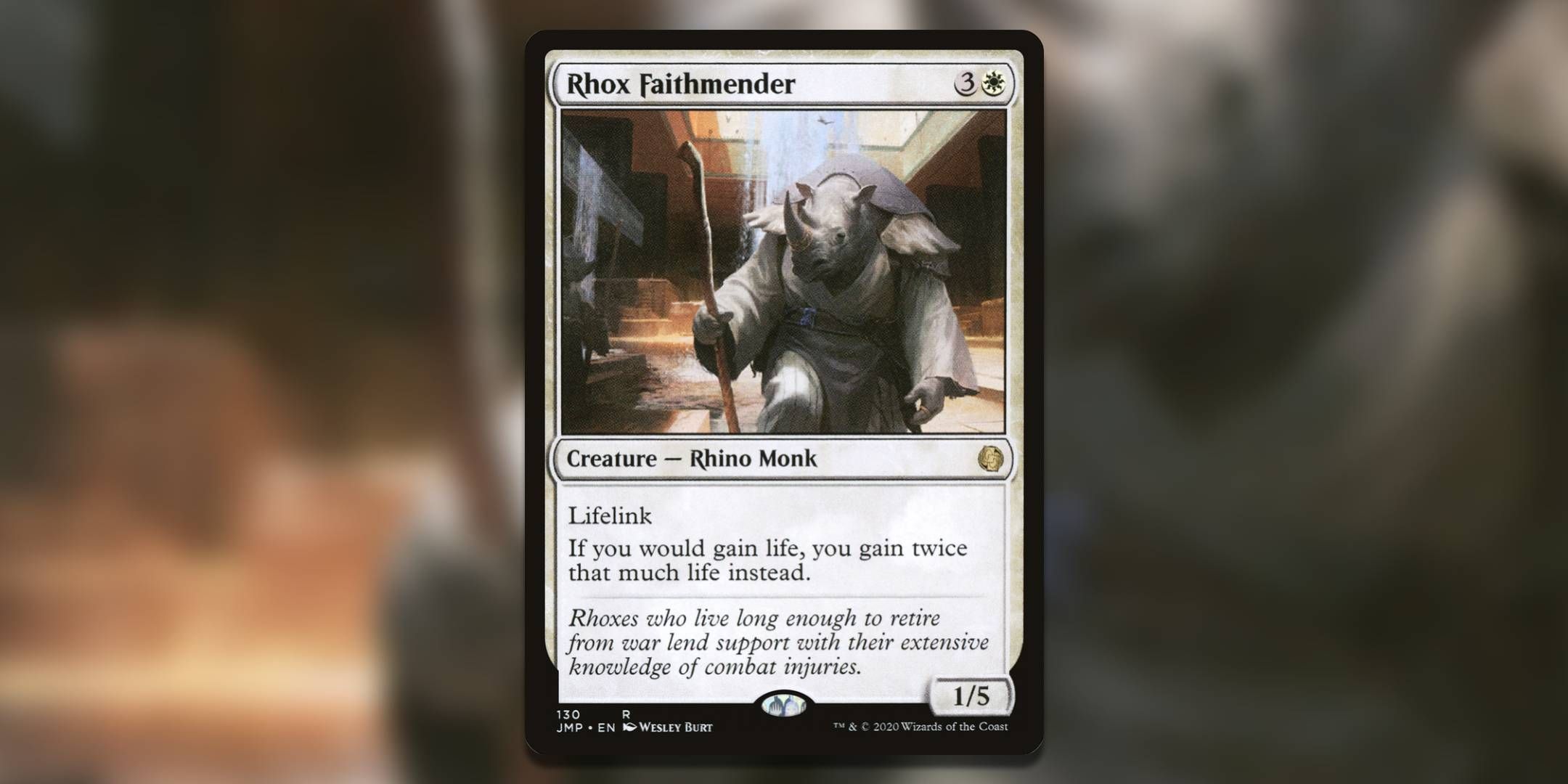The Magic the Gathering card Rhox Faithmender by Wesley Burt.