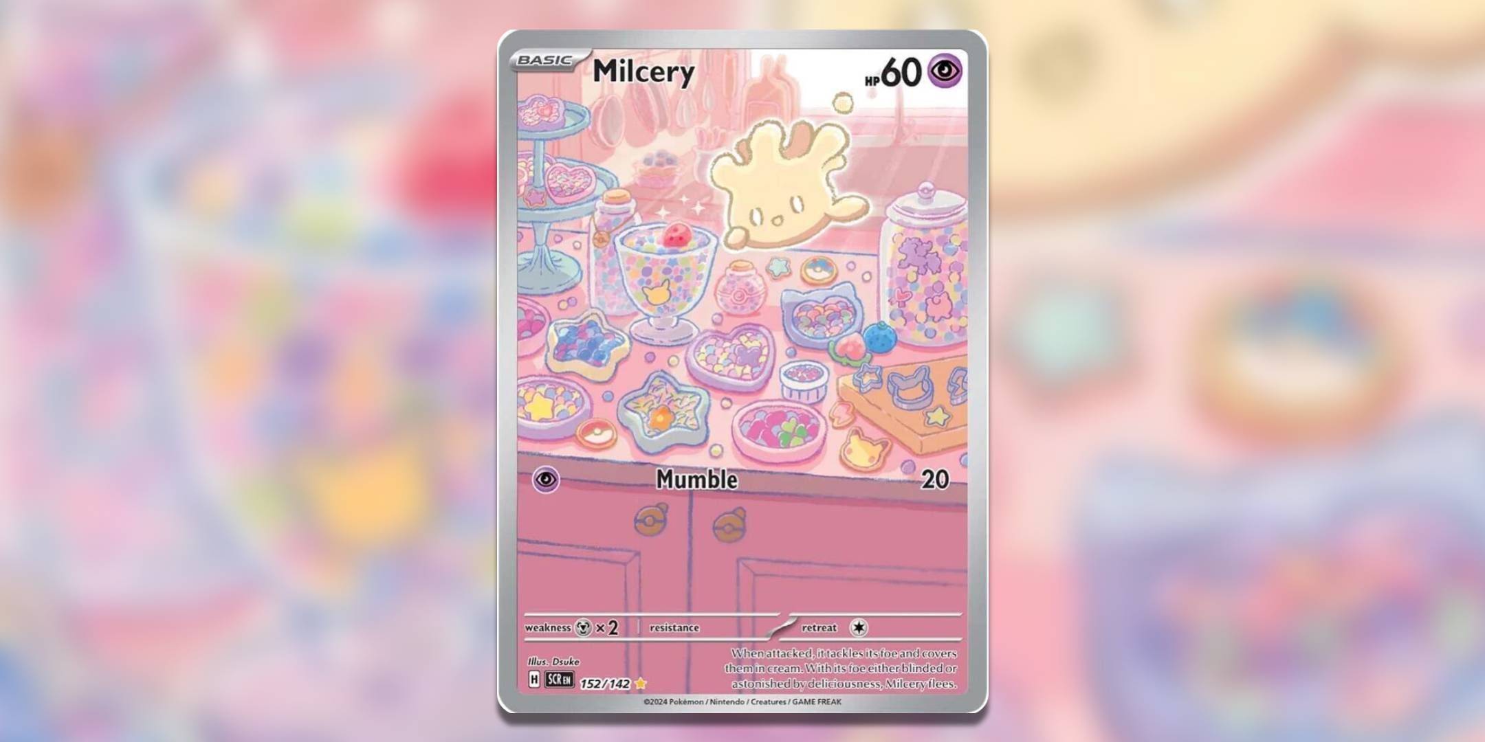 The Pokemon TCG card Milcery by Dsuke.