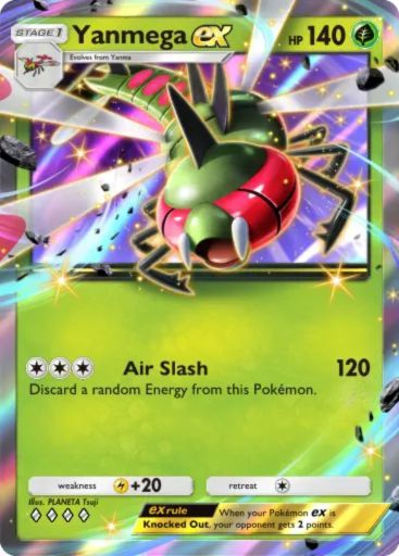 The Yanmega ex card in Pokemon TCG Pocket.