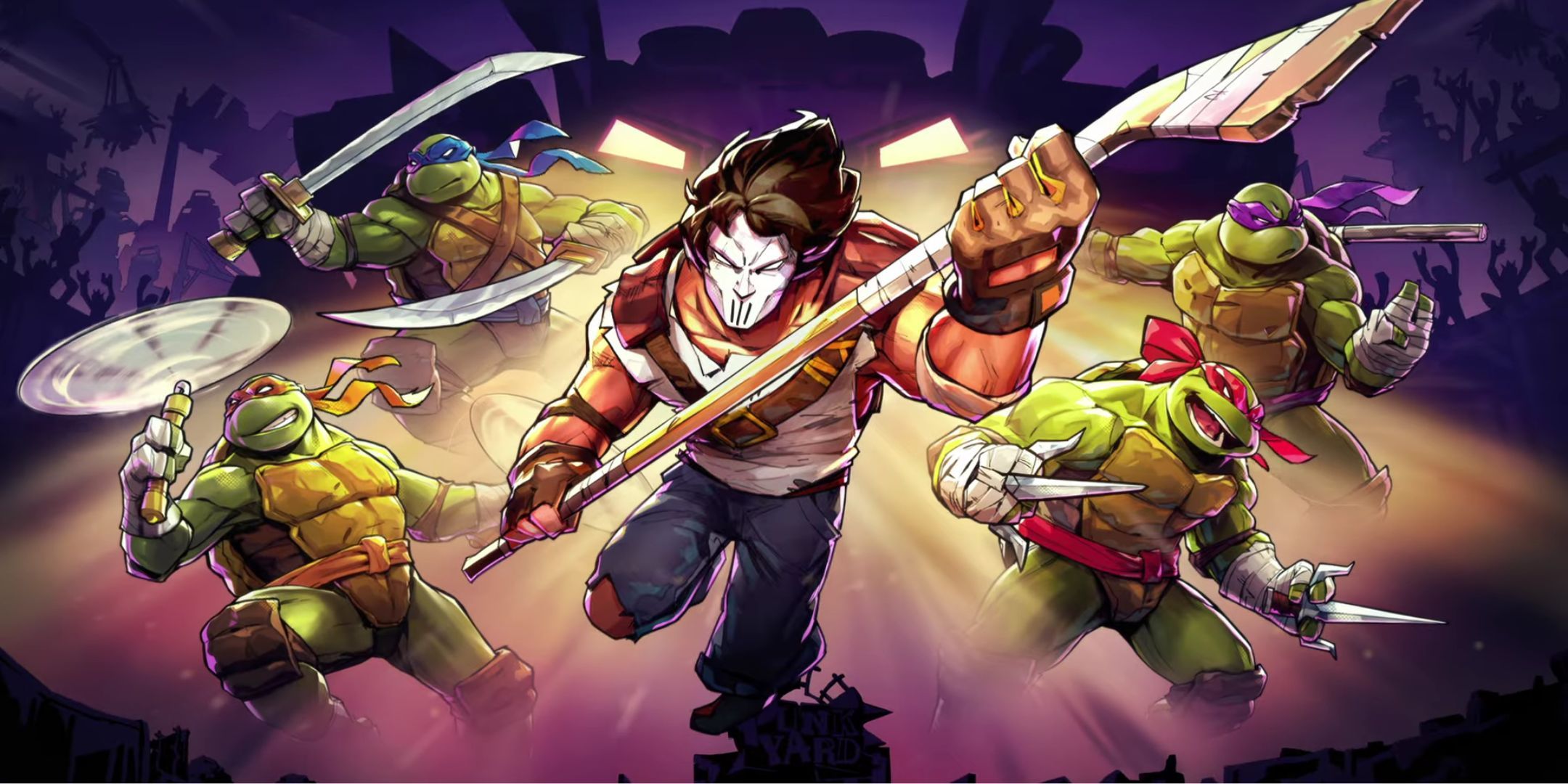 Casey Jones in the keyart for TMNT: Splintered Fate's Junkyard Jam DLC.