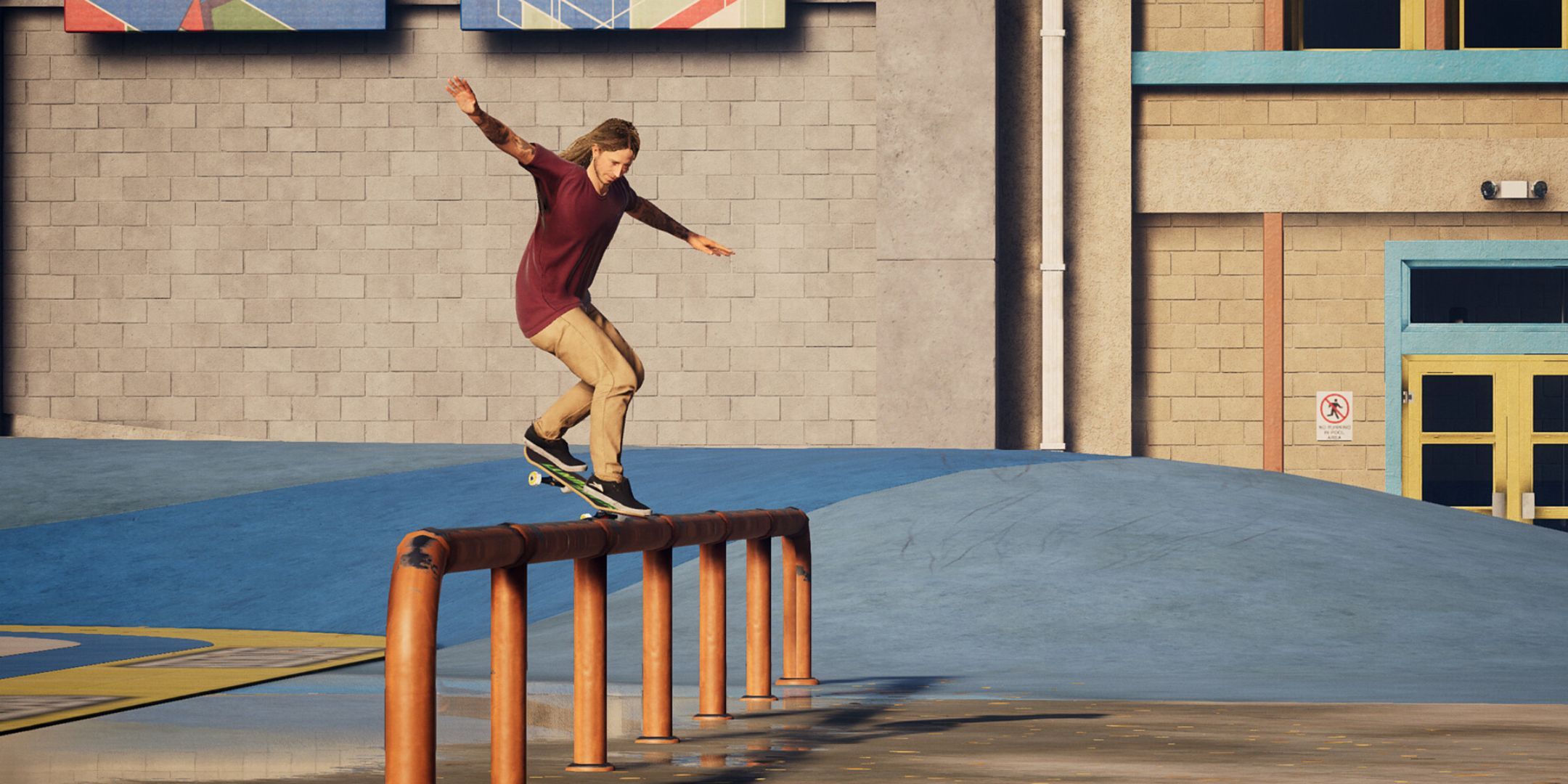 A skater on Tony Hawk's Pro Skater 1+2.