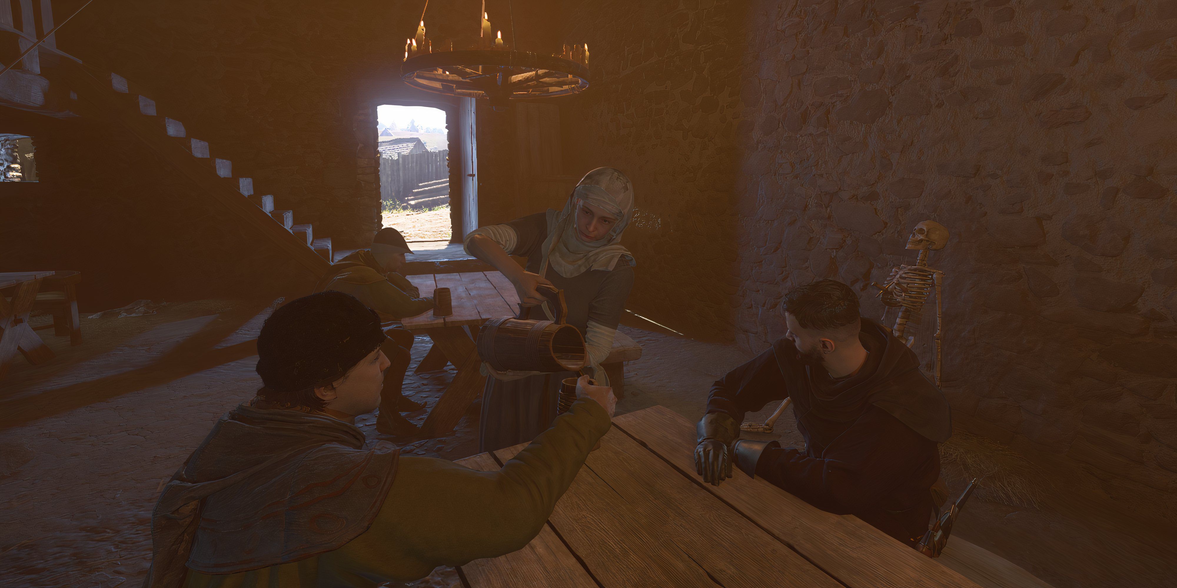A picture of Rat pouring drinks to some people - kcd2