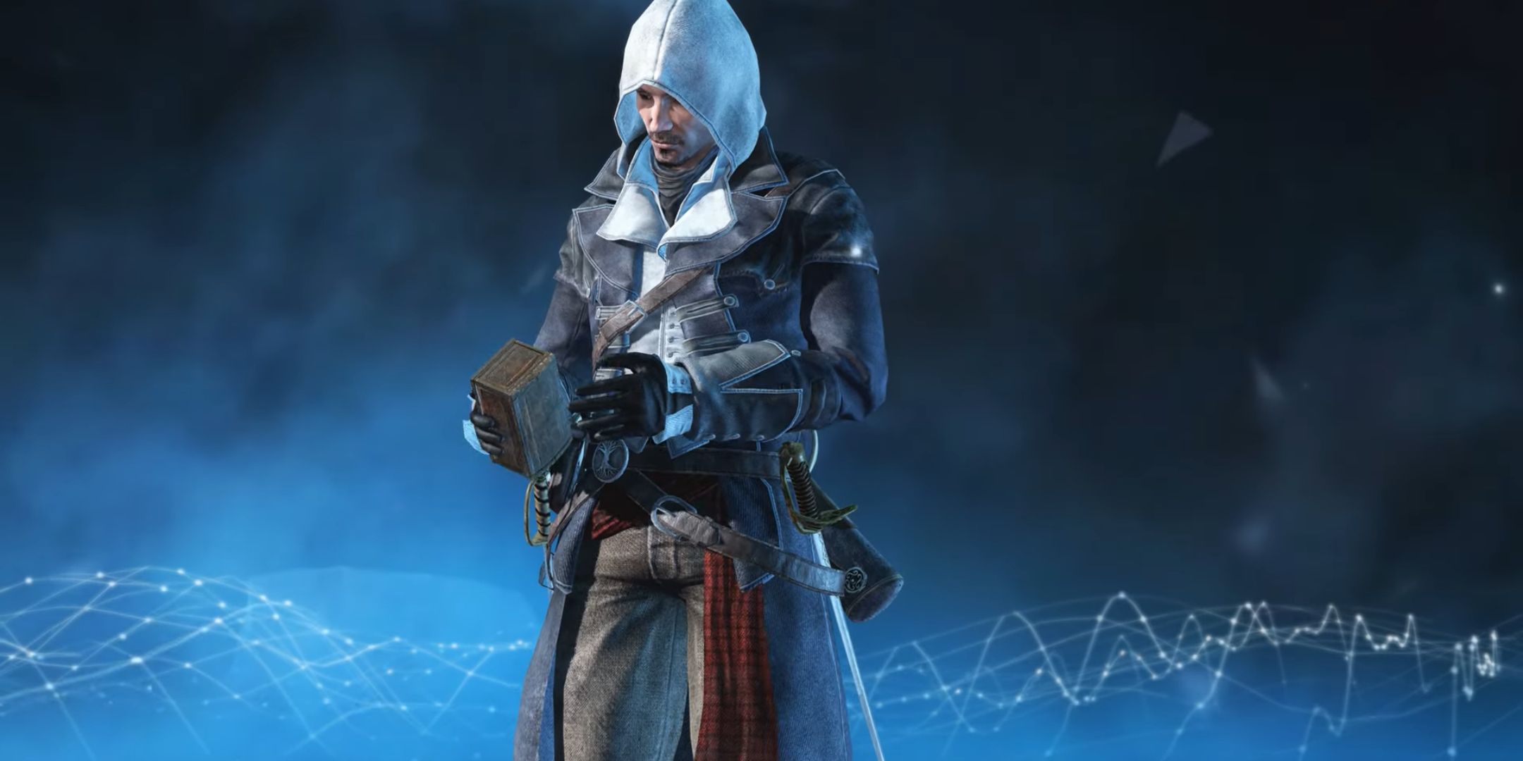 Assassin's Creed Rogue screenshot of Shay in the memory corridor.