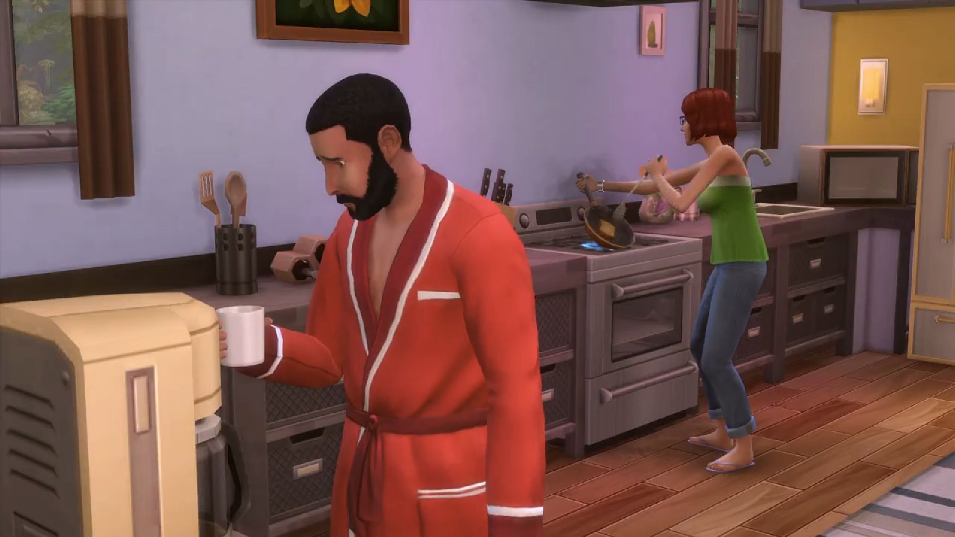 Bob and Eliza Pancakes from a trailer for The Sims 4.