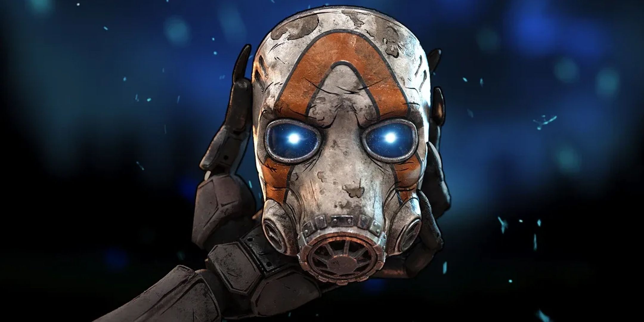 Borderlands 4 key art of a character holding a Psycho mask