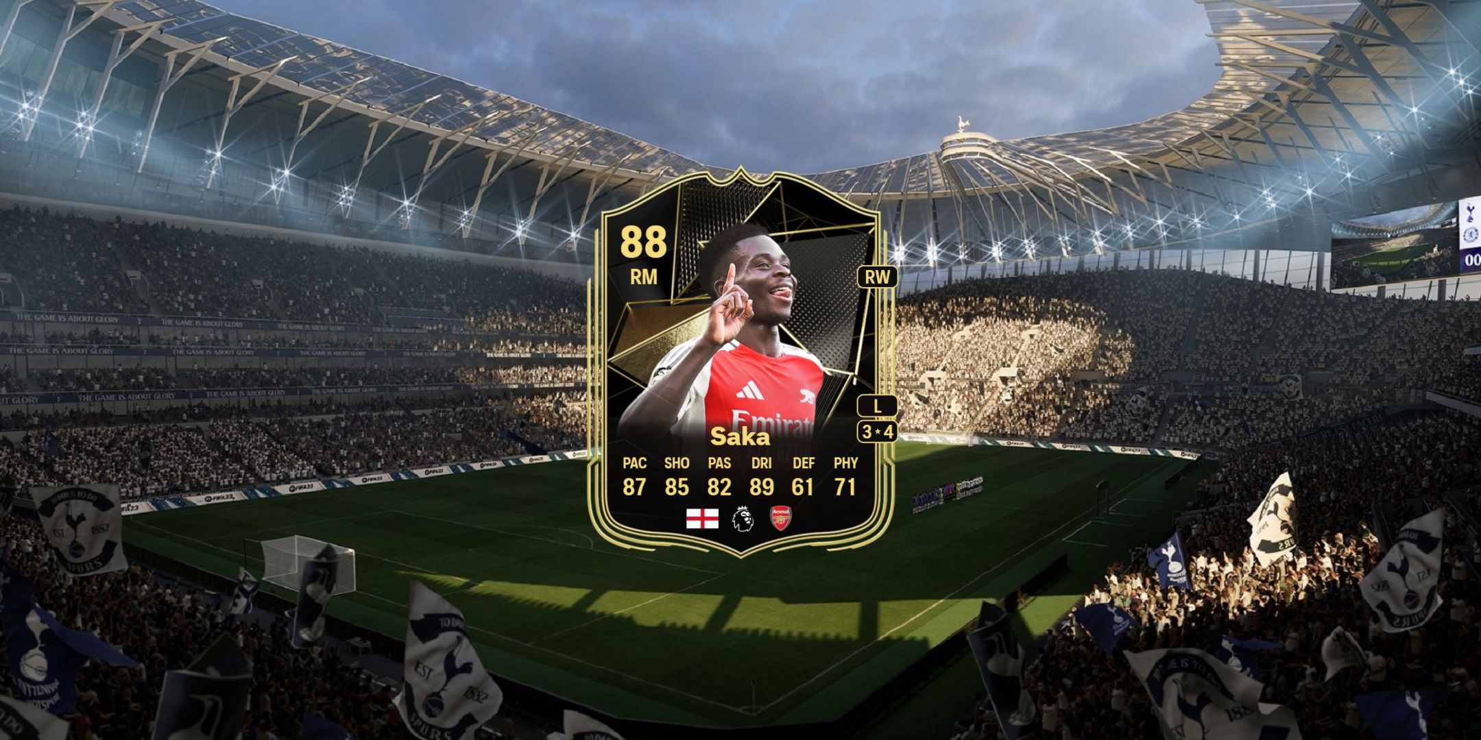 کارت Bukayo Saka در EA Sports FC 25.