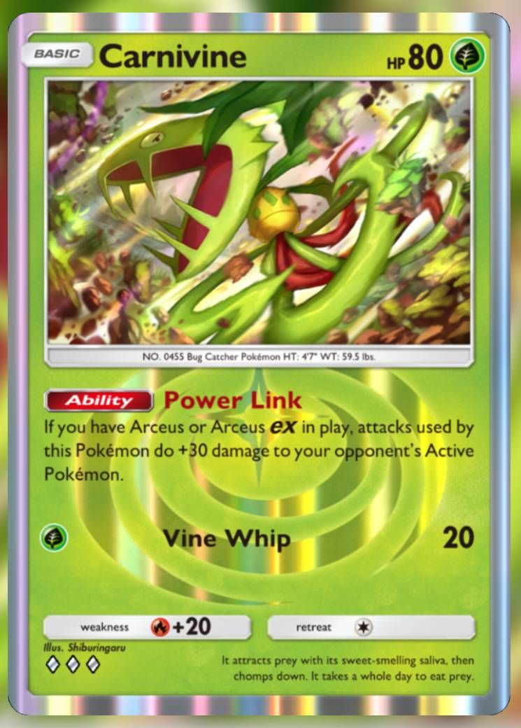 The Carnivine card, from Triumphant Light.