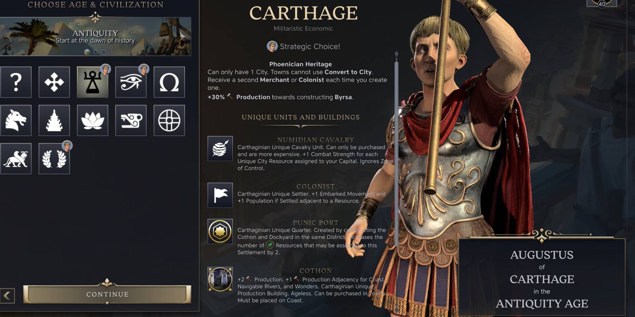 Civ 7 Carthage As Augustus