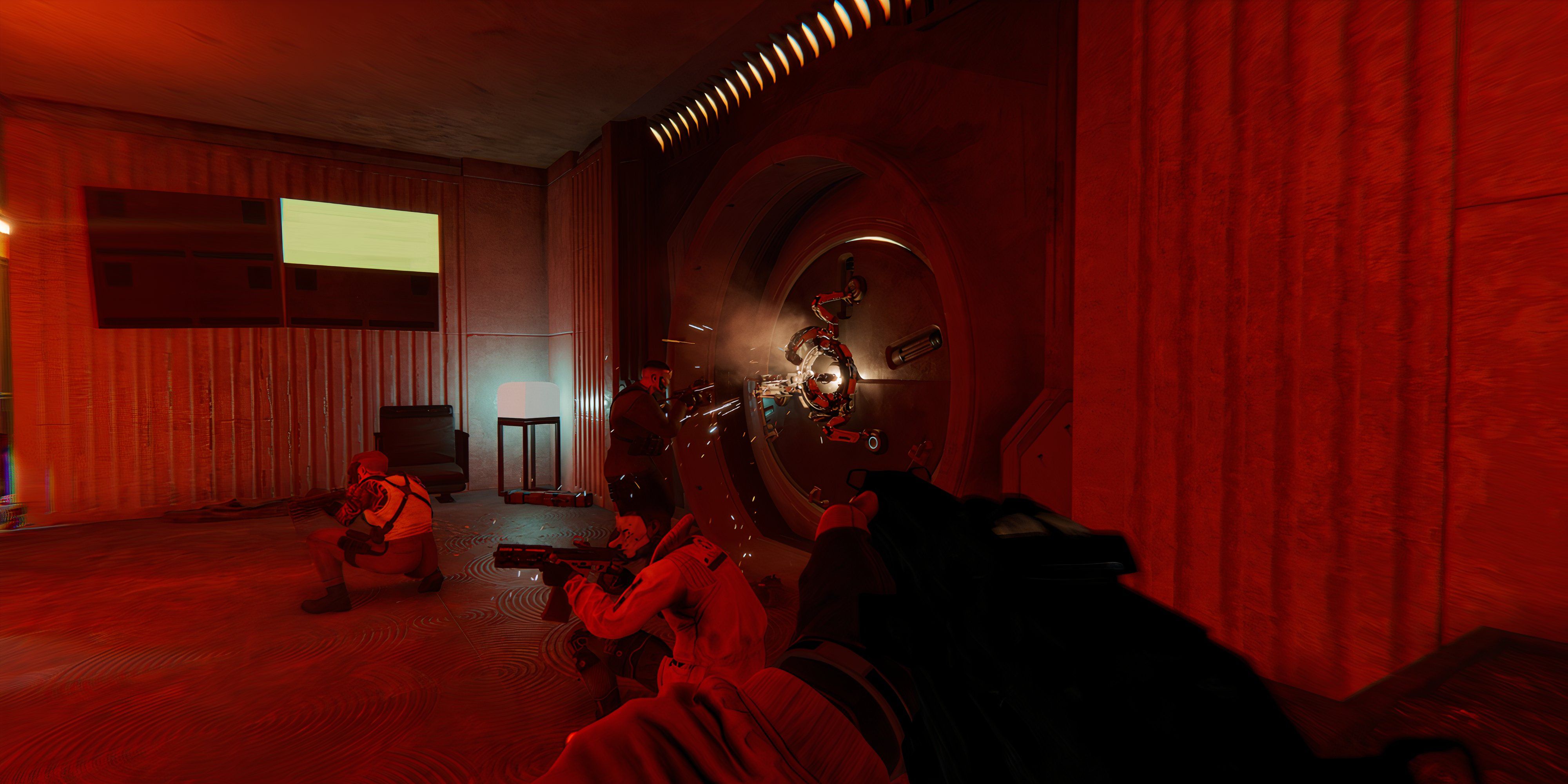 Den of Wolves operatives cracking a safe.