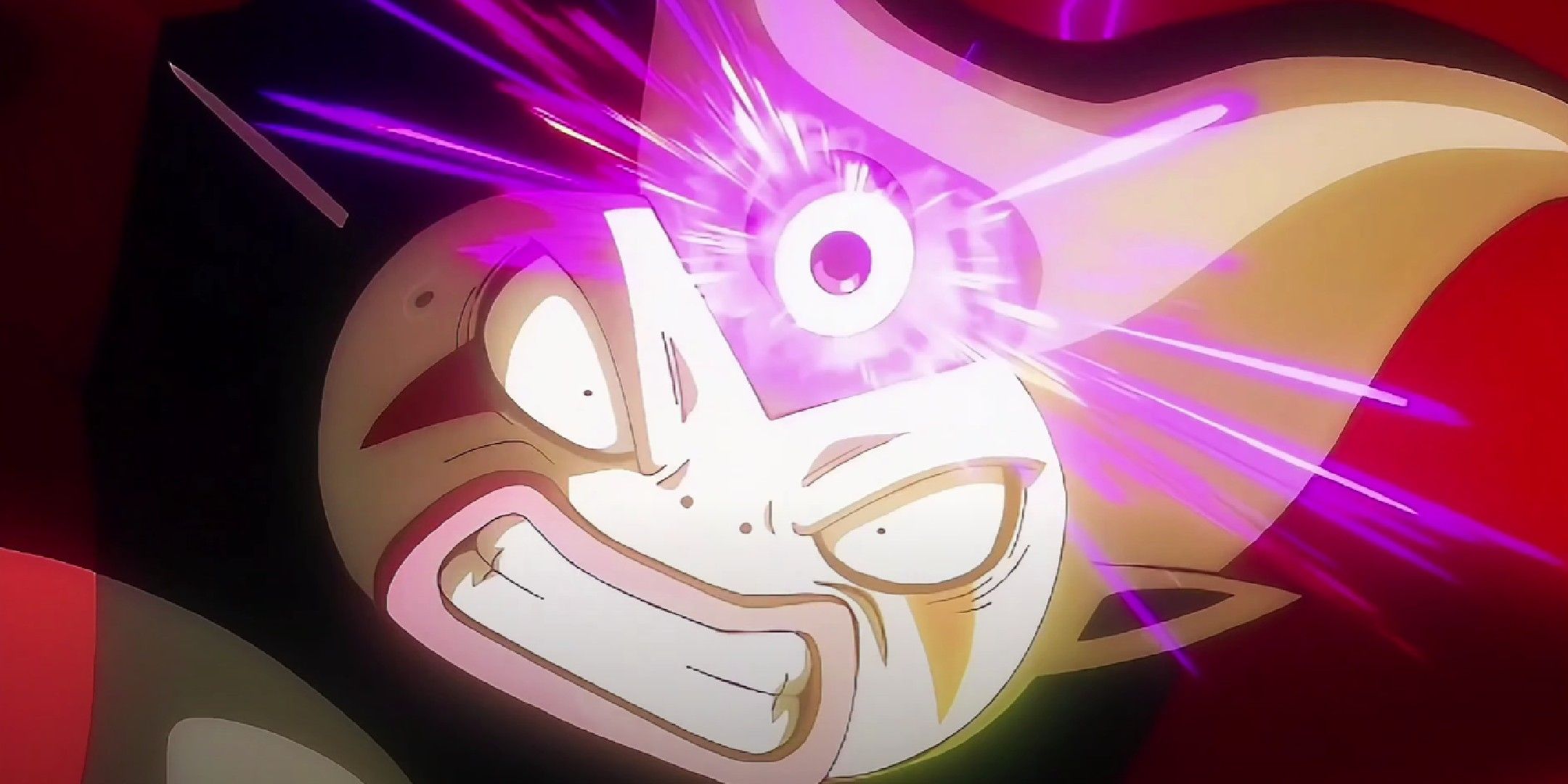 Dragon Ball Daima image showing Gomah using the evil third eye.