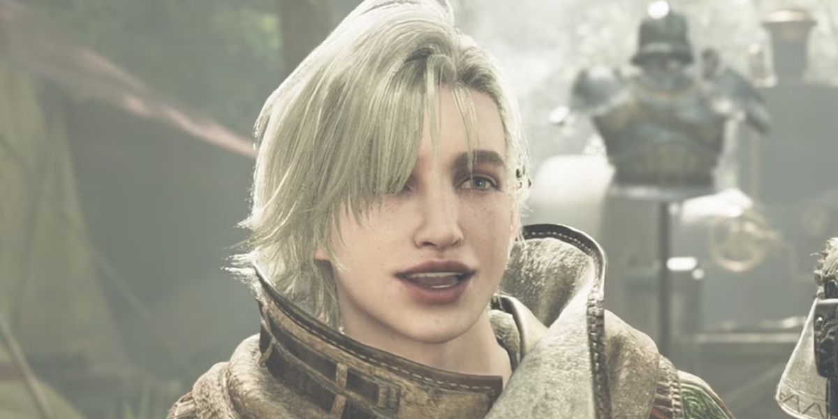 Eric monster Hunter smiles widely during Katsin in Wilds.