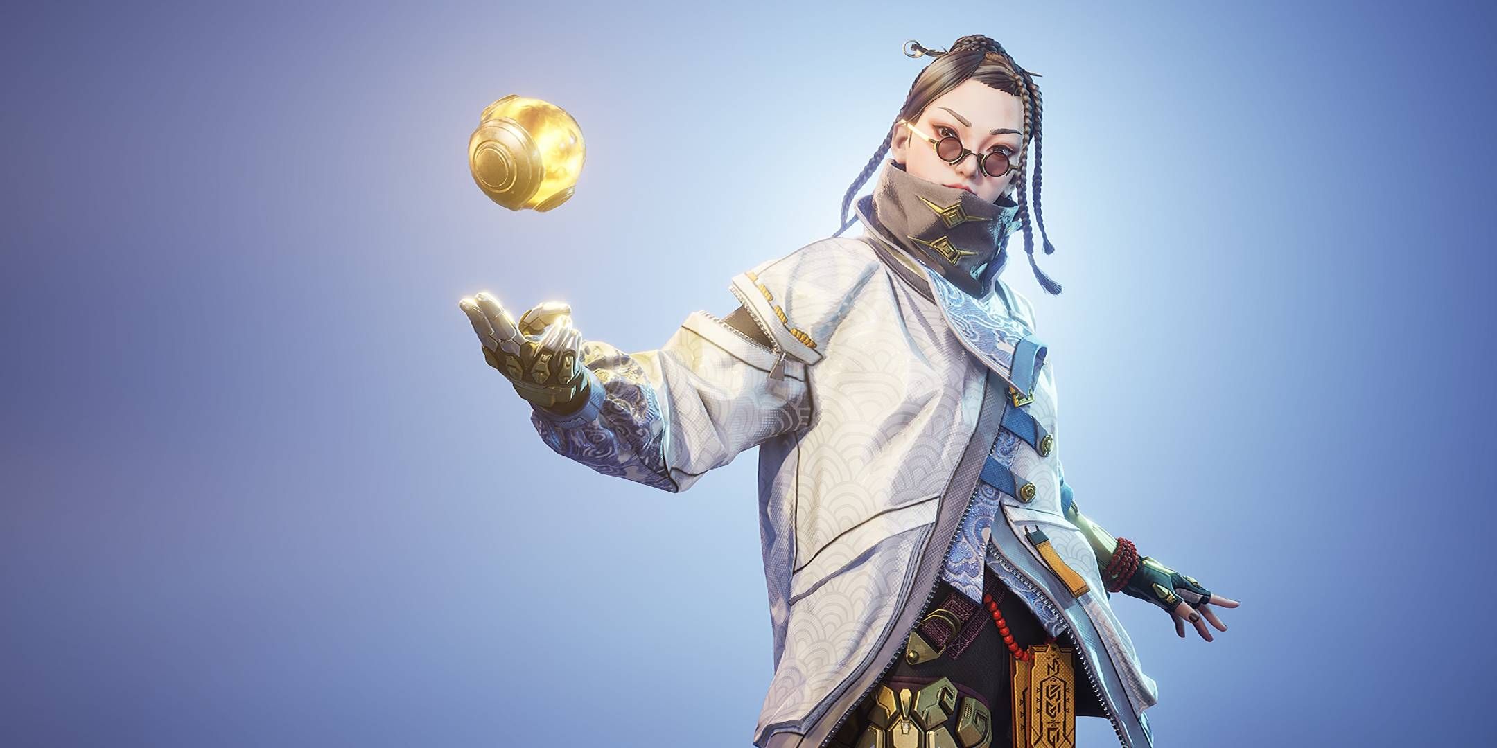 Fragpunk - character with floating ball and glasses on