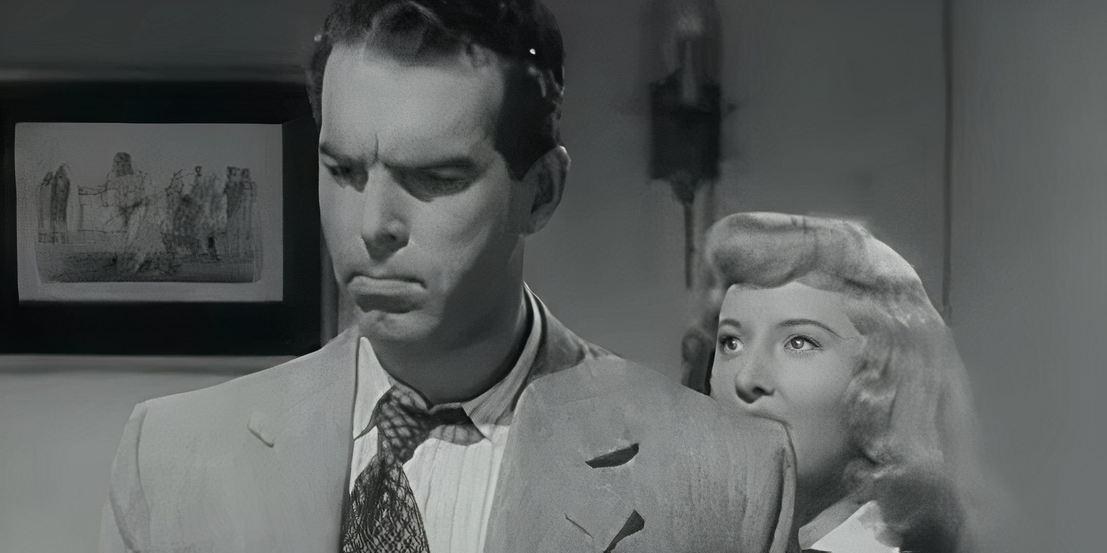 Fred MacMurray and Barbara Stanwyck in Double Indemnity trailer.
