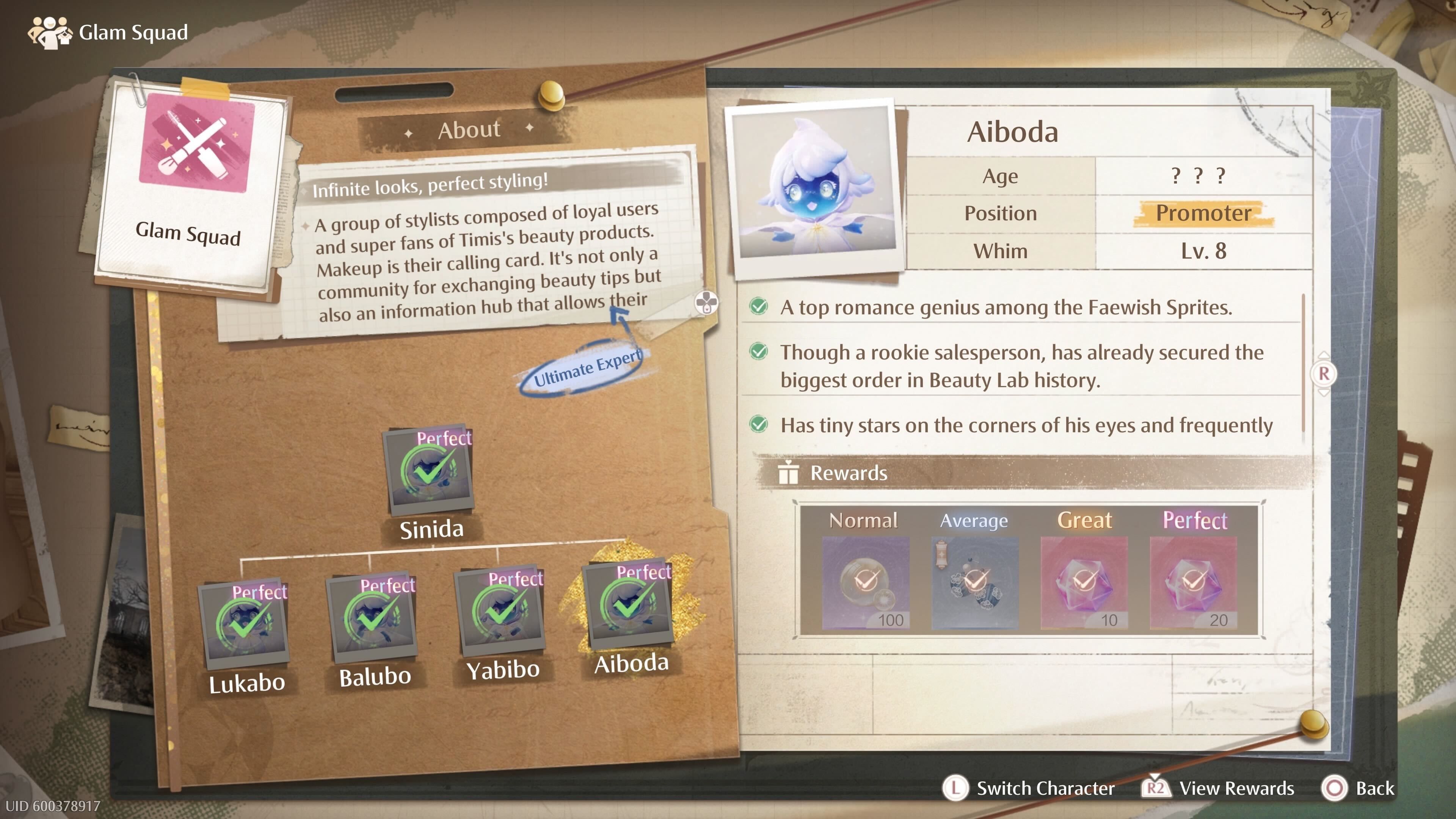Getting a piece of a Stylish Outfit from the Glam Squad faction in the Wishing Woods in Infinity Nikki.