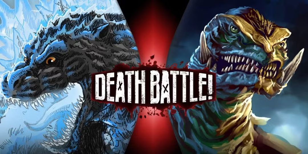 Goodsella and another monster stand on the screen of the death battle