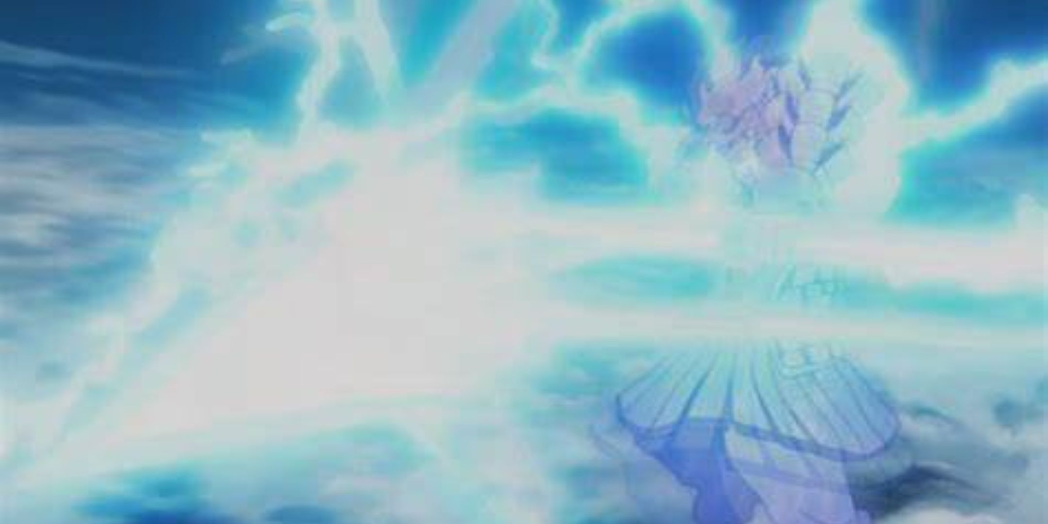 Indra shooting their arroow in the sky in Naruto.