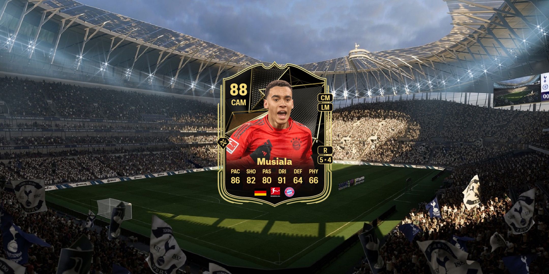 Jamal Musiala&rsquo;s card in EA Sports FC 25.