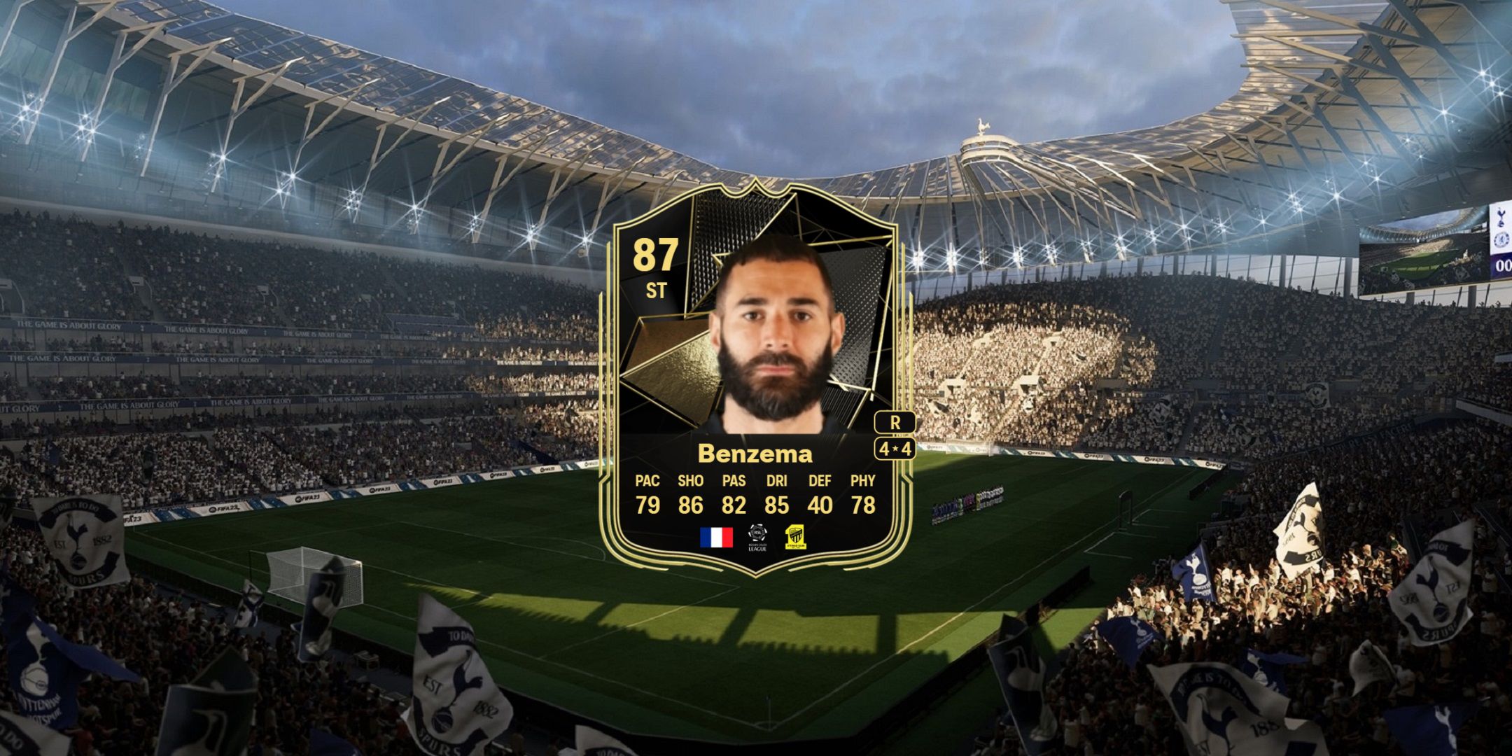 Karim Benzema&rsquo;s card in EA Sports FC 25.
