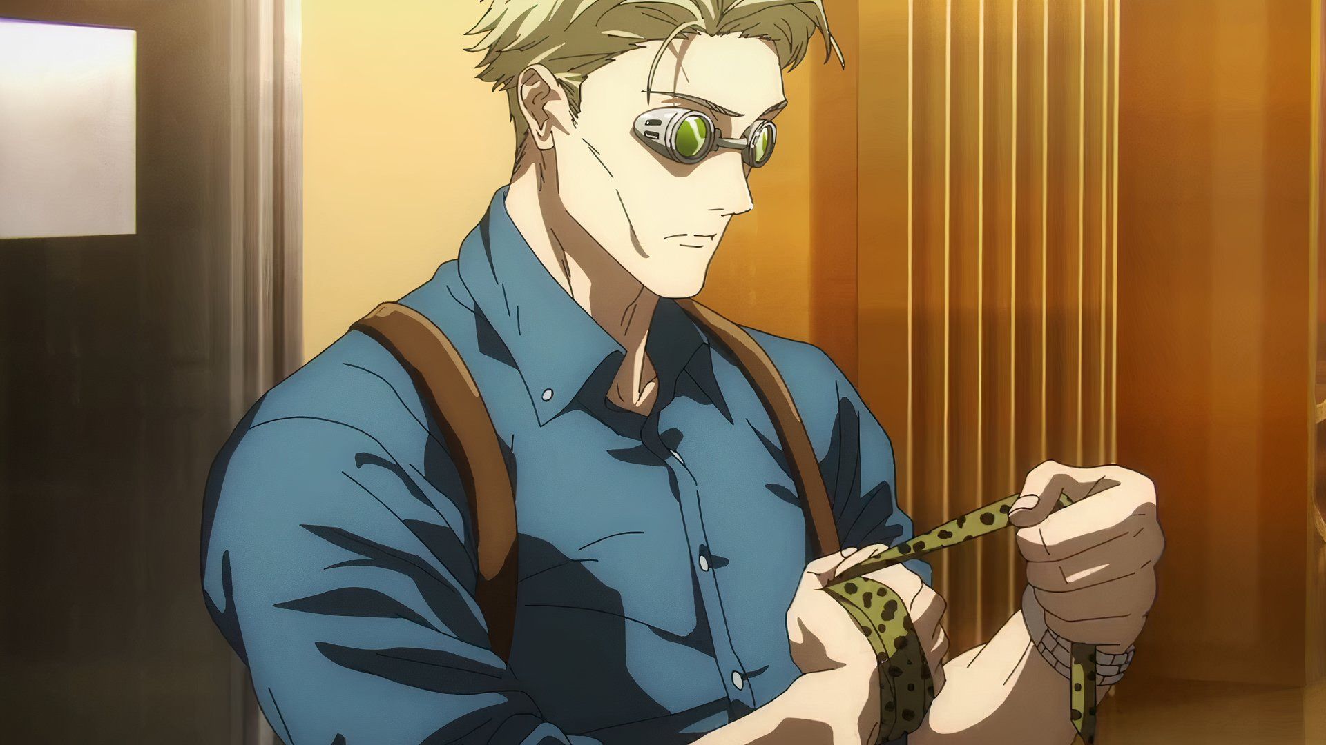 A still image of Kento Nanami in Jujutsu Kaisen.
