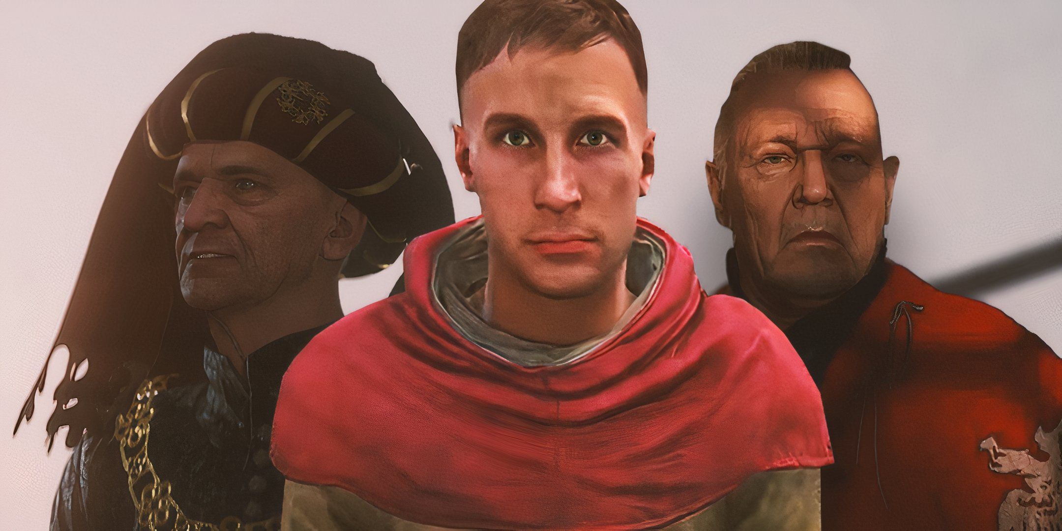 Kingdom Come Deliverance 2 NPCs Stanley, Otto, and Ulrich.