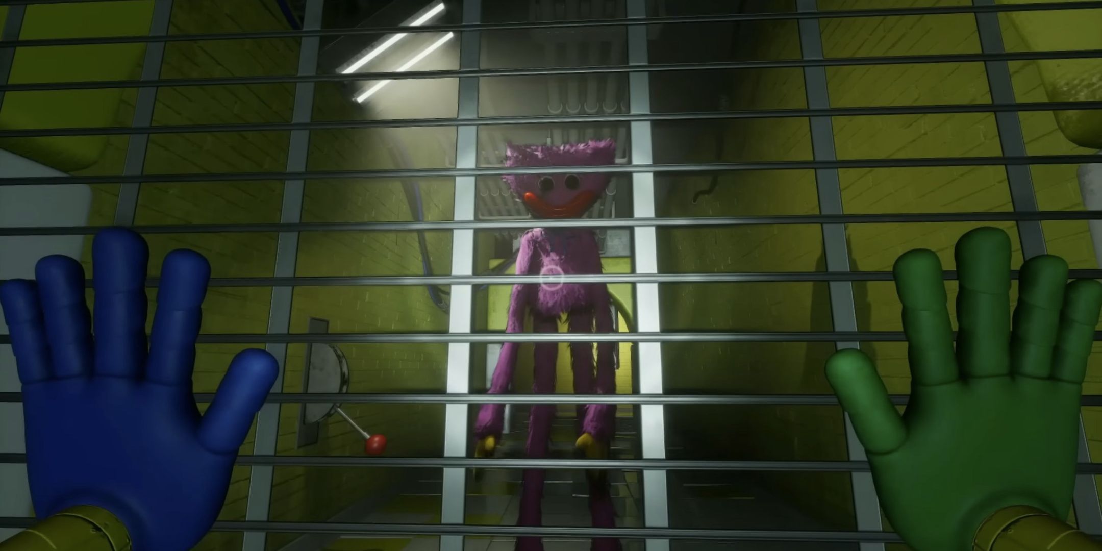 Kissy Missy behind the bars in Poppy Playtime.